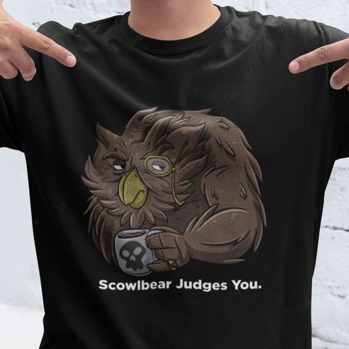 Designer × Vintage Scowlbear Judges You T-Shirt – Grumpy Wilderness Vibes Size US M / EU 48-50 / 2 - 1 Thumbnail