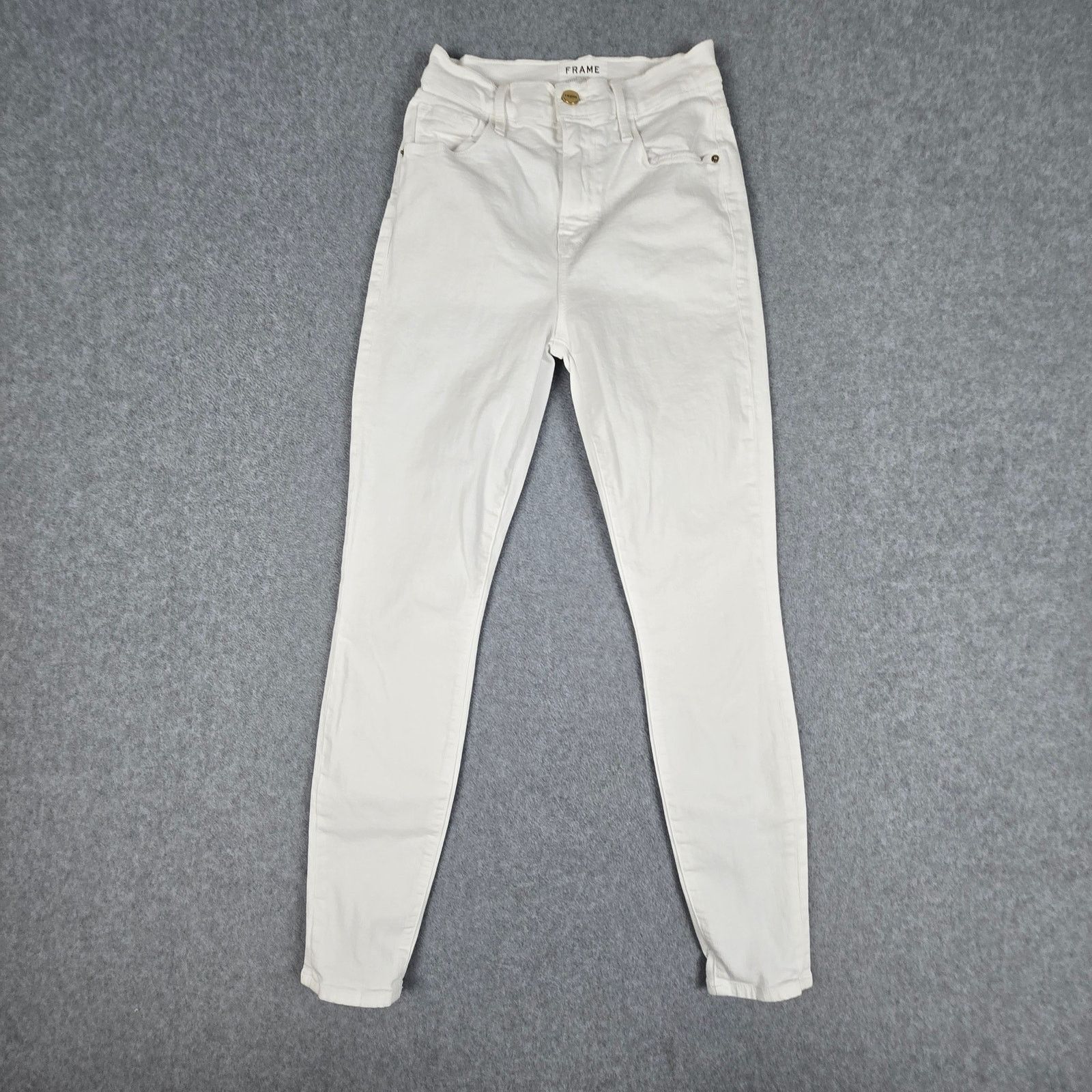 Frame FRAME Demin Womens 23x27 White Ali High Rise Cigarette Jeans Size 23" - 2 Thumbnail