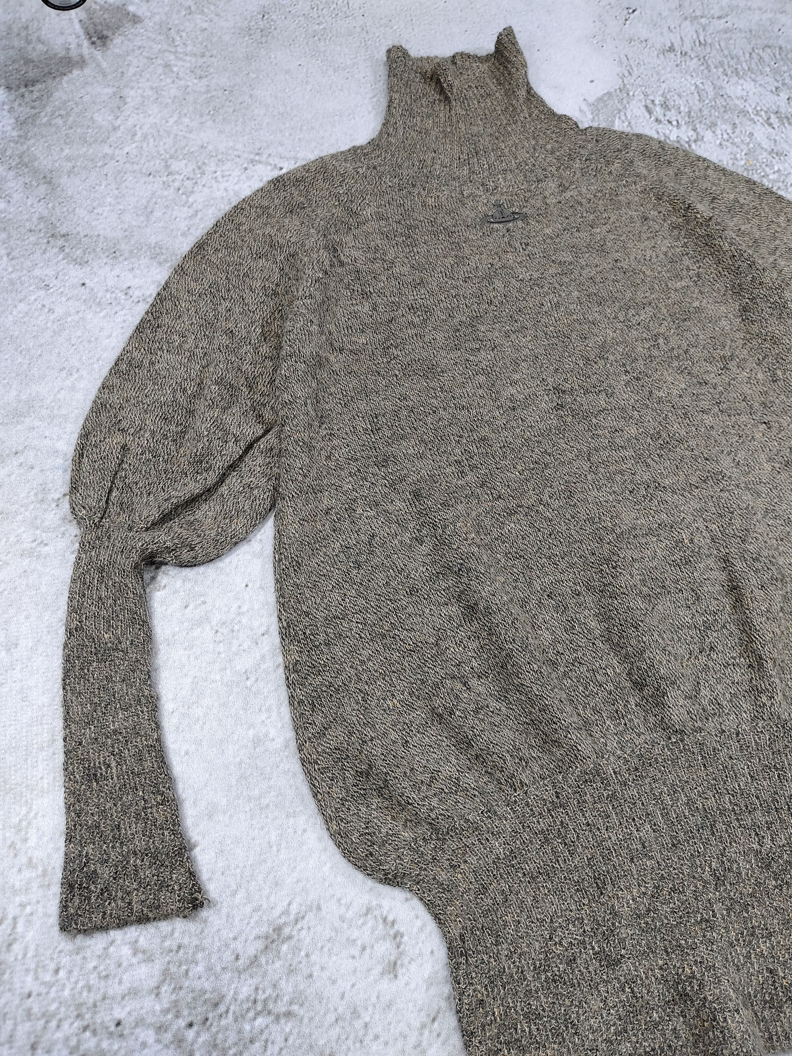 Vivienne Westwood 2000s V.W- Orb Embroidery Logo Alpaca Wool Knit Turtleneck Size M / US 6-8 / IT 42-44 - 7 Thumbnail