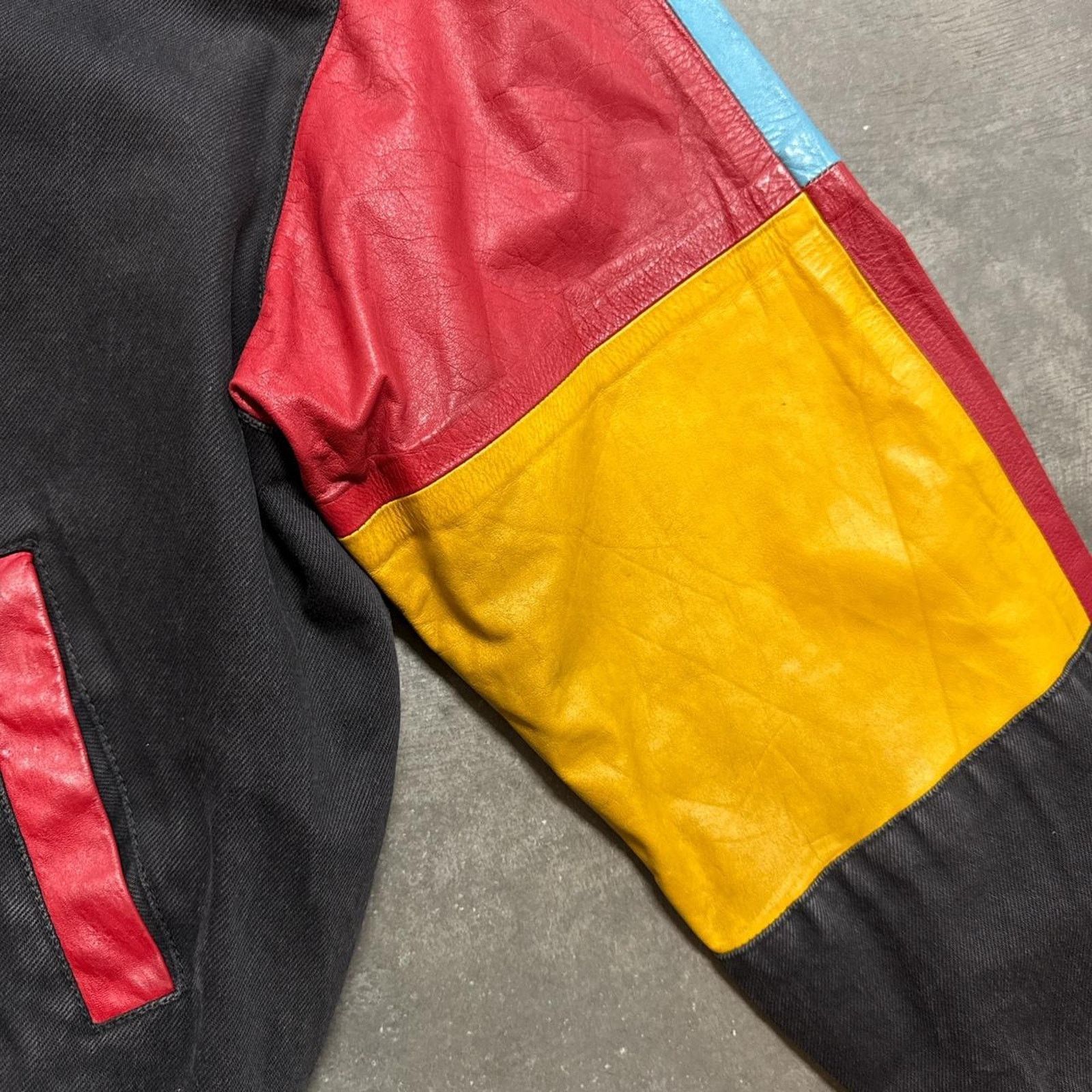 Disney × Vintage Vintage 90s Jeff Hamilton Mickey Mouse Leather Jacket Size US L / EU 52-54 / 3 - 5 Thumbnail