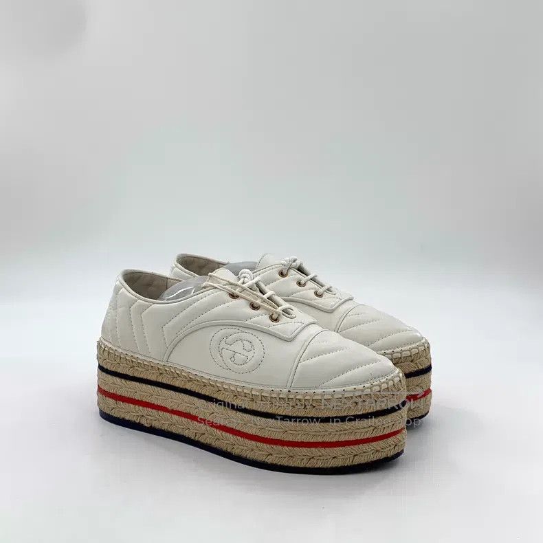 Gucci Gucci White double-G thick-soled lace-up muffins Size US 5.5 / IT 35.5 - 2 Thumbnail