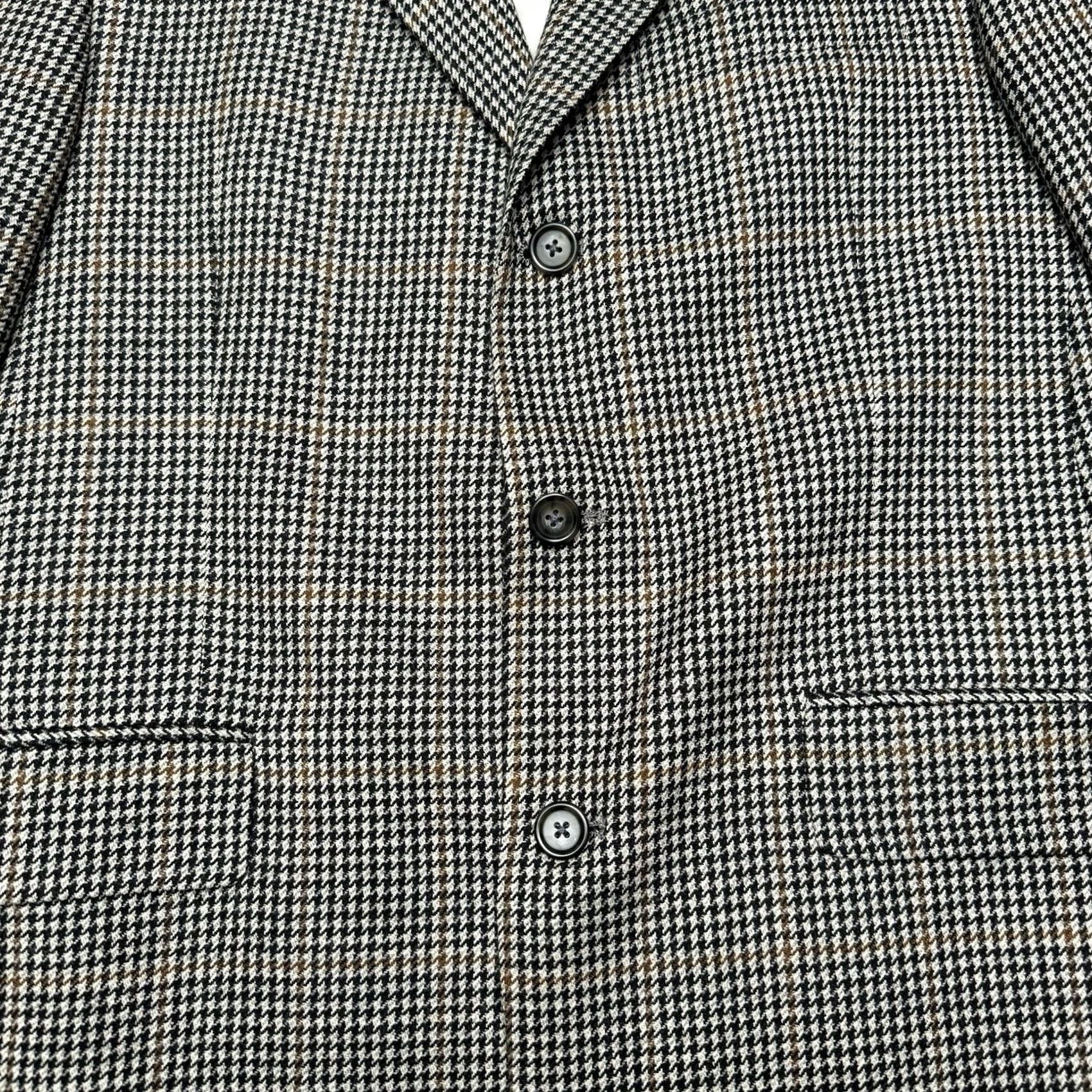 Austin Reed VTG Austin Reed Blazer Sport Coat 3 Piece Houndstooth Tweed USA 38R Mens Gray Jacket Coat Blazer Regular Fit Size 38R - 5 Thumbnail