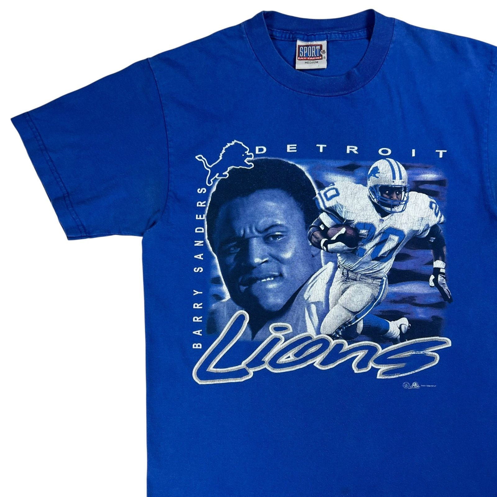 NFL × Vintage Vintage 1999 Detroit Lions Barry Sanders NFL tee (M) Size US M / EU 48-50 / 2 - 4 Thumbnail
