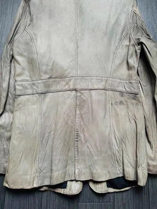 Isamu Katayama Backlash Beige Leather Jacket Size L. Size US L / EU 52-54 / 3 - 6 Thumbnail