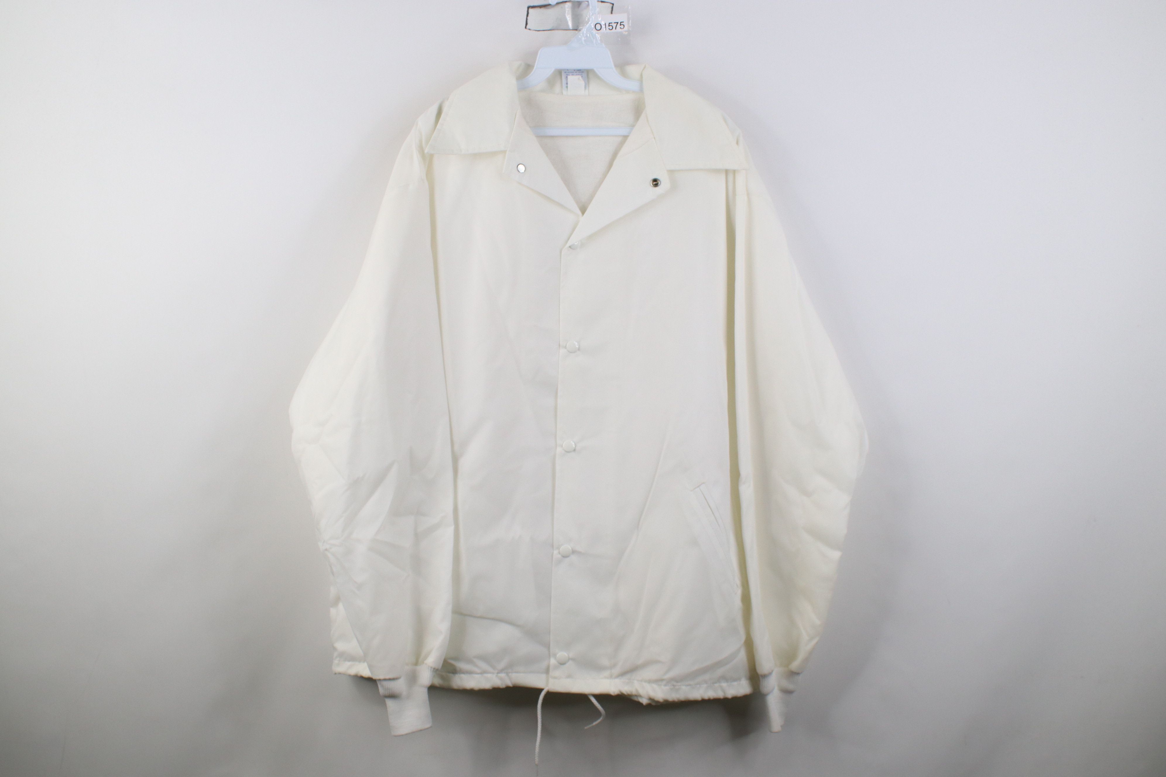 Vintage Vintage 70s Streetwear Coaches Windbreaker Jacket White USA Size US L / EU 52-54 / 3 - 1 Thumbnail