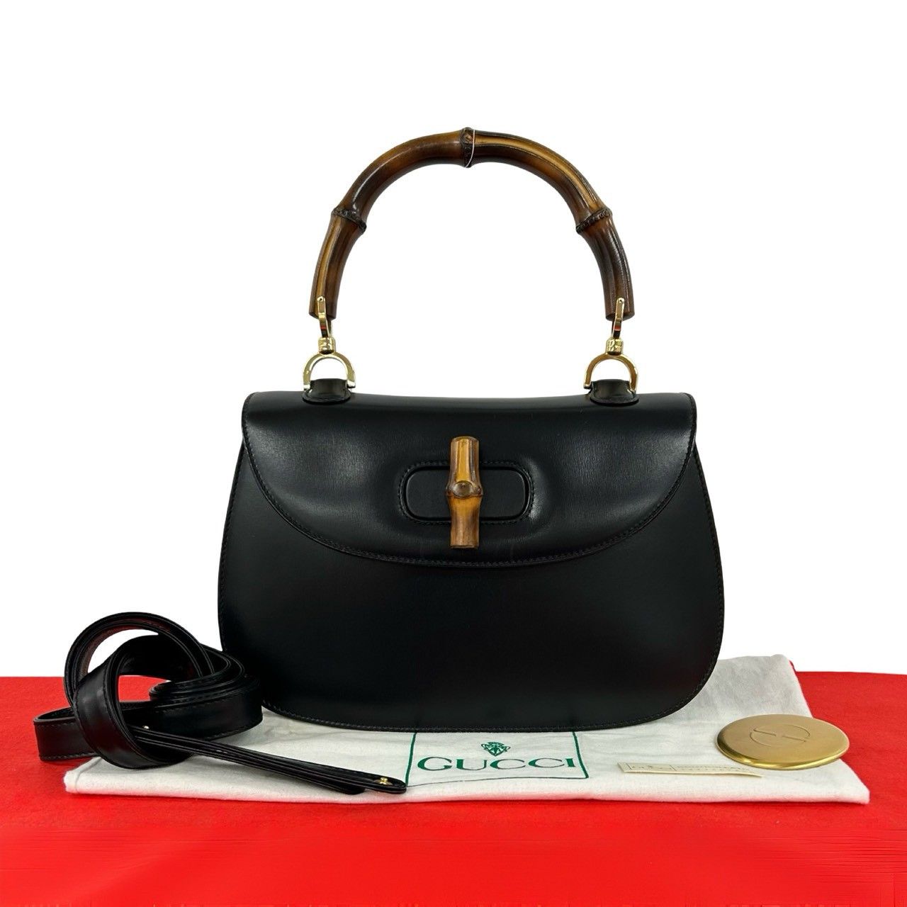 Gucci Gucci Gucci Bamboo Leather 2way Bag Leather Shoulder Bag DUTY FREE for USA Size ONE SIZE - 1 Thumbnail