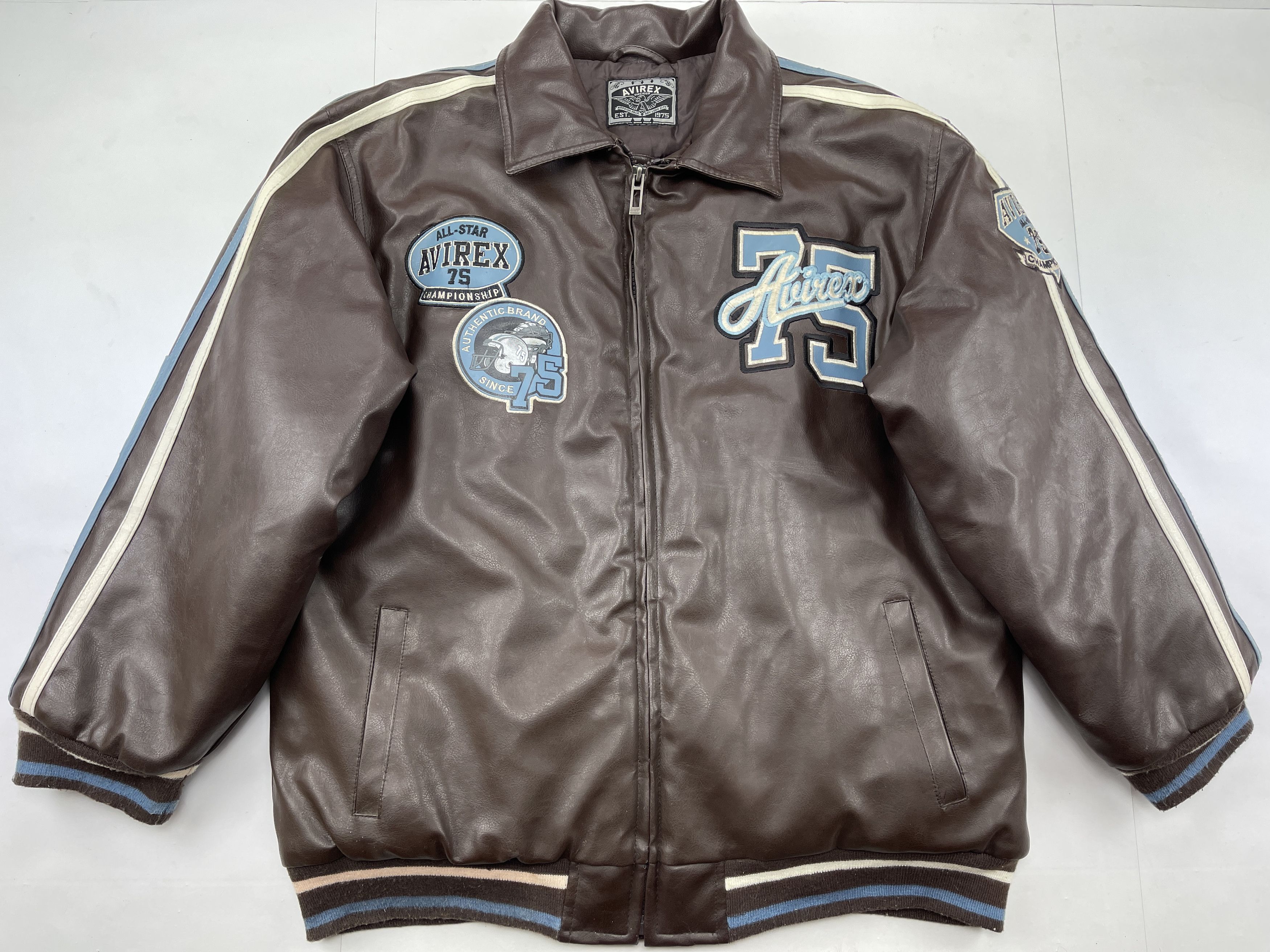 Avirex AVIREX faux leather jacket, vintage, 90s hip hop 1990s M Size US M / EU 48-50 / 2 - 2 Thumbnail