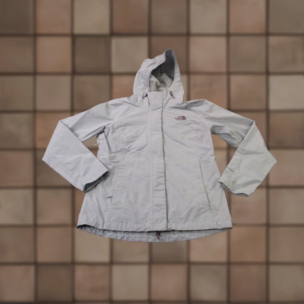 The North Face The North Face Jacket Women S Gray Dryvent Outdoor Windbreaker Mid-Length Zip Hooded Pockets Water Resistant Lined Fall Winter Regular Mens Girls Size S / US 4 / IT 40 - 1 Thumbnail