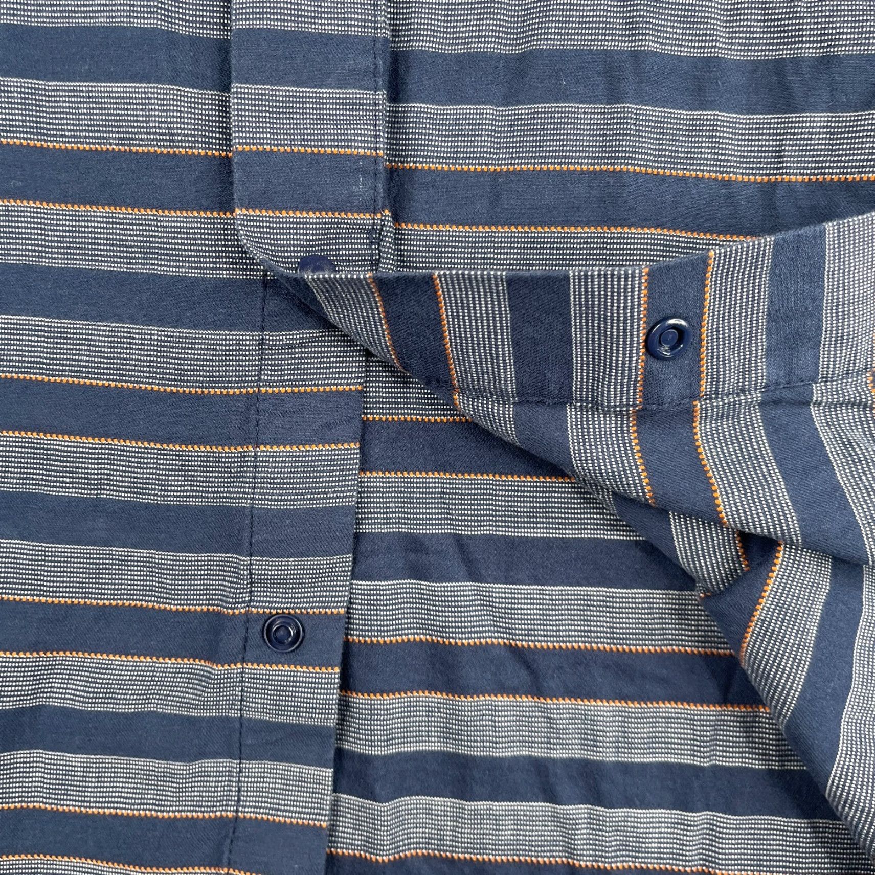 Vintage Columbia Shirt 2XL Navy Blue Striped Button-Up Short Sleeve Men Size US XXL / EU 58 / 5 - 4 Thumbnail