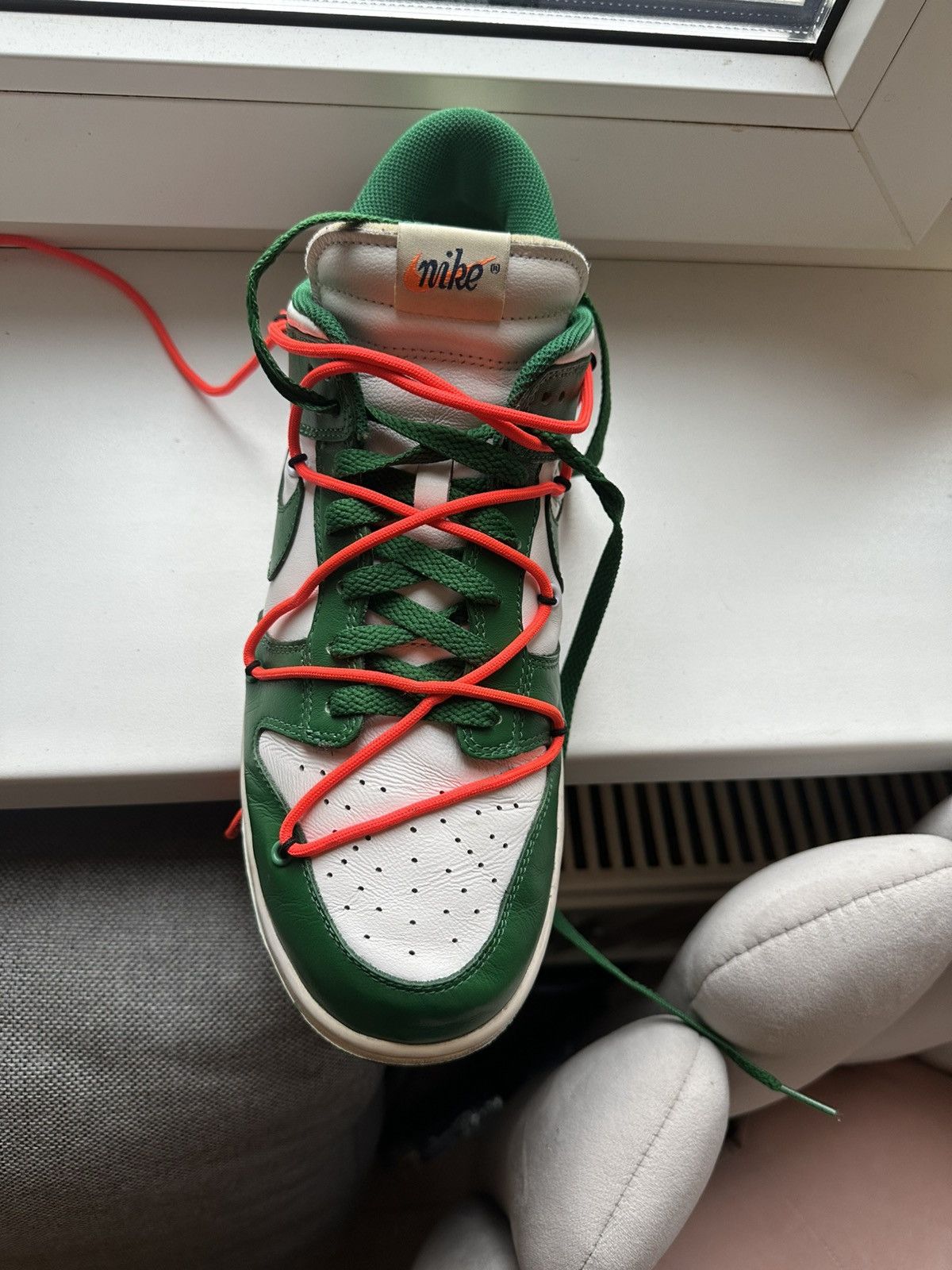Nike × Off-White Nike dunk x Off-White pine green Size US 11 / EU 44 - 2 Thumbnail
