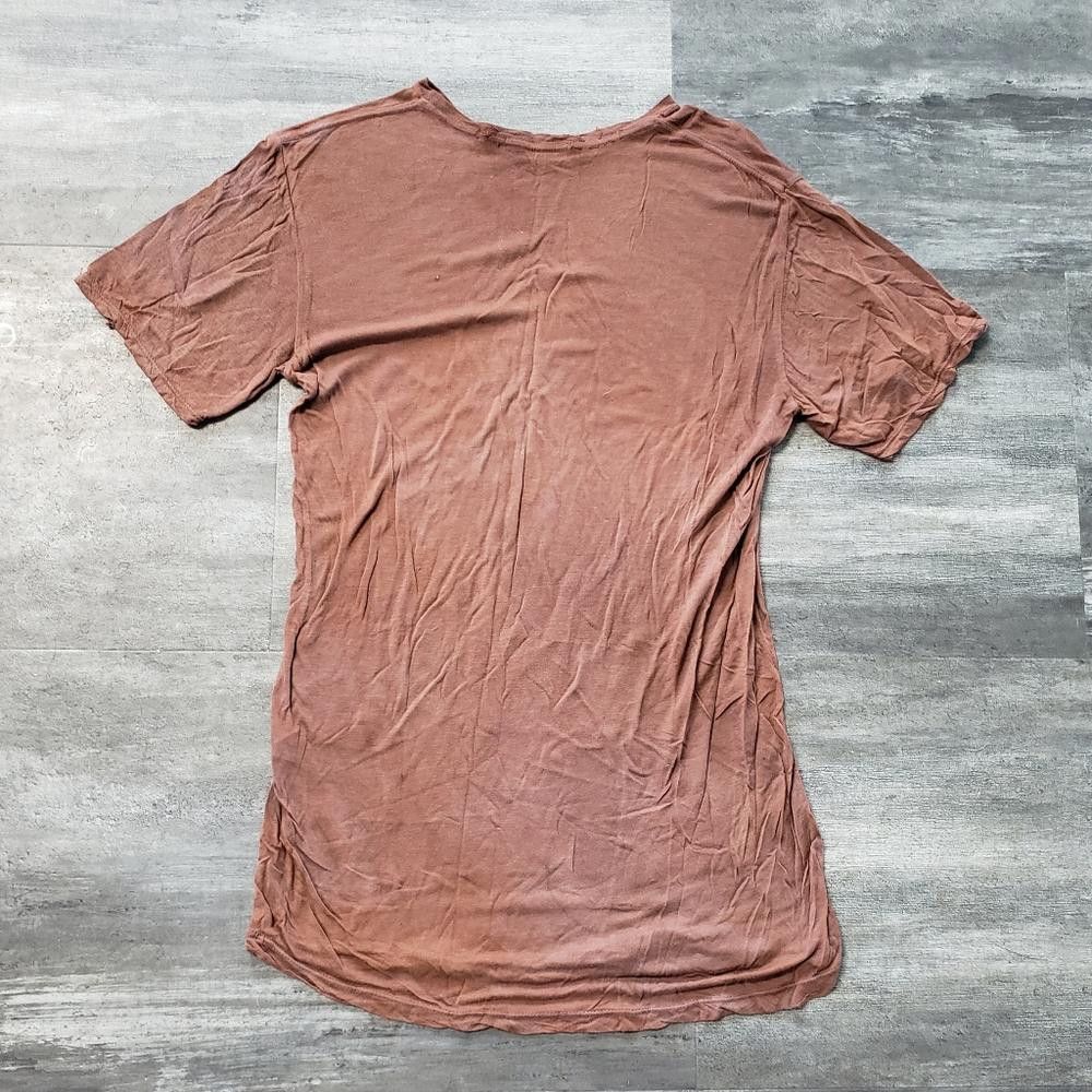 Designer Chocolate Basic Distressed BM Short Sleeve Size ONE SIZE - 2 Thumbnail