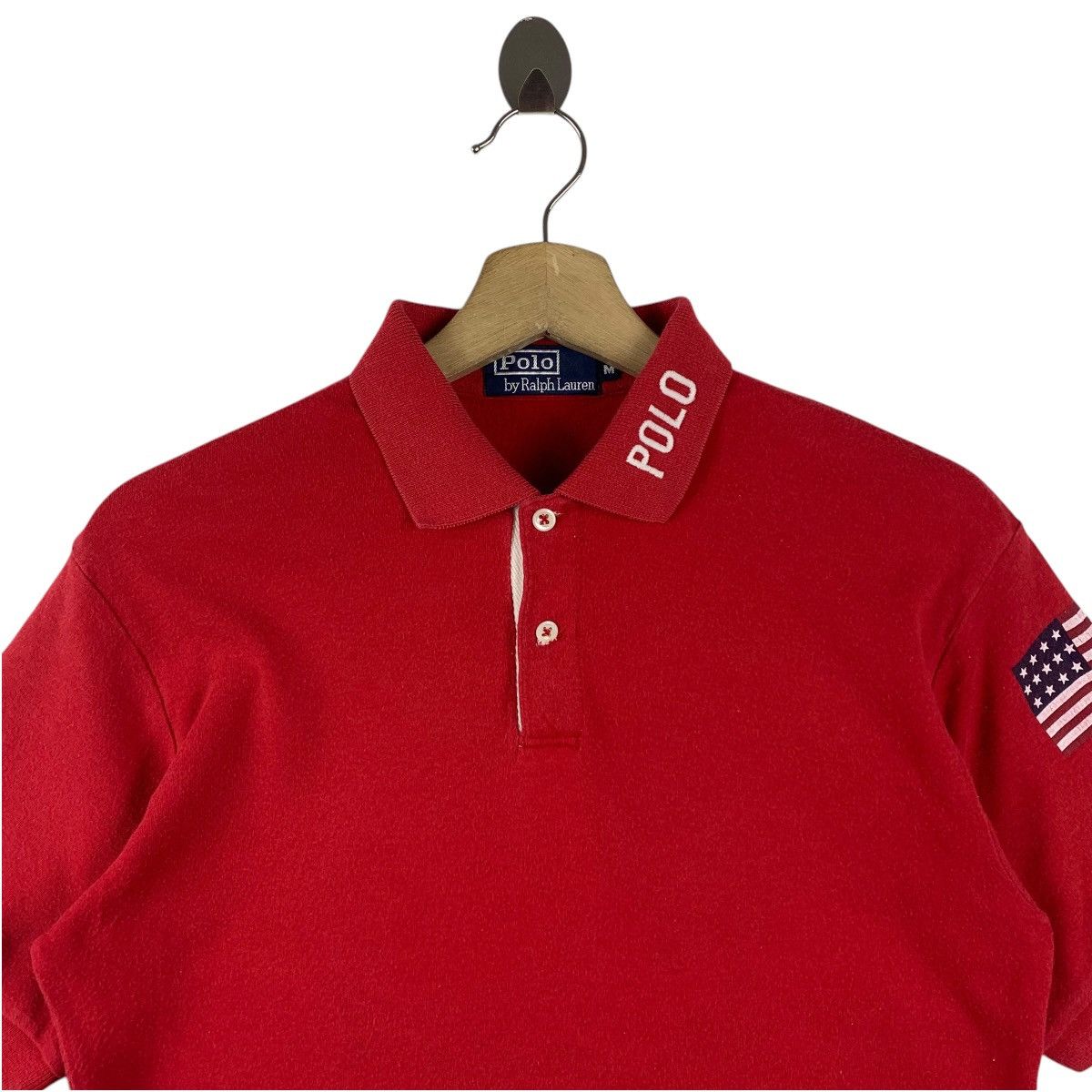Polo Ralph Lauren × Vintage Vintage POLO RALPH LAUREN Usa flag polo tees Size US M / EU 48-50 / 2 - 2 Thumbnail