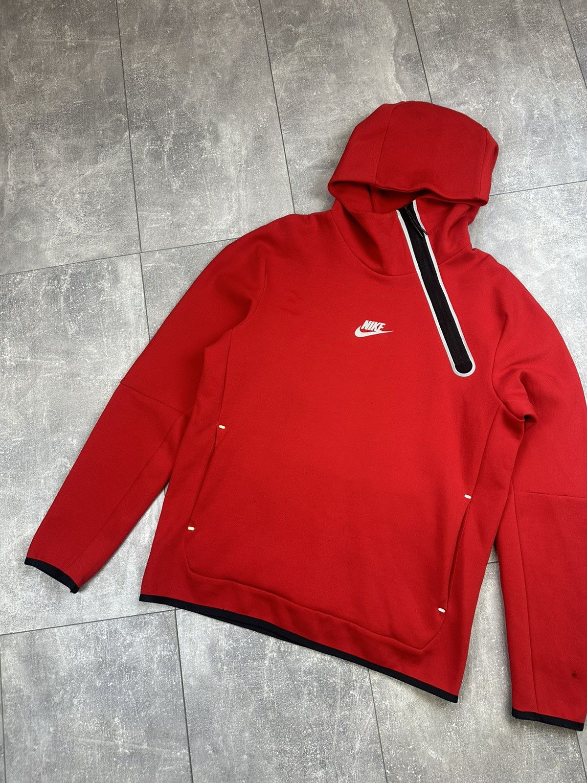 Vintage Nike Tech Fleece Ninja Red Hoodie Size US M / EU 48-50 / 2 - 2 Thumbnail