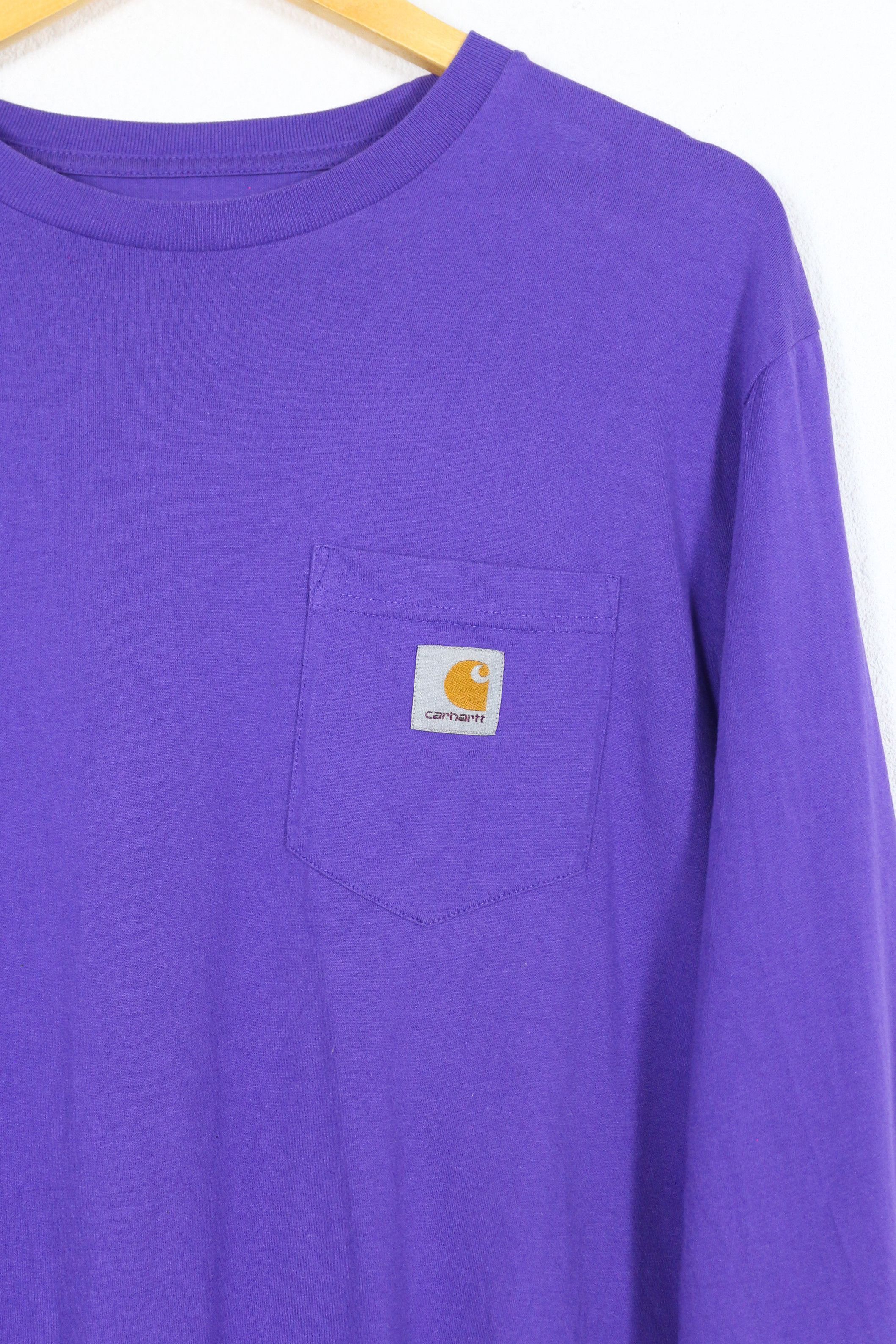 Carhartt × Carhartt Wip Carhartt WIP Logo Pocket LS T-shirt Tee Purple NZ Size US L / EU 52-54 / 3 - 2 Thumbnail