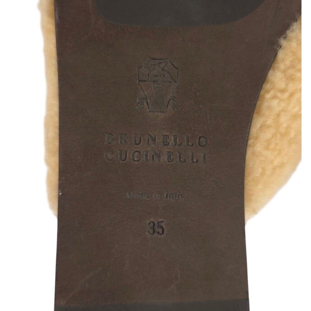 Brunello Cucinelli Brunello Cucinelli Monili Shearling Slide Sandals US 5 EU 35 Size US 5 / IT 35 - 8 Thumbnail