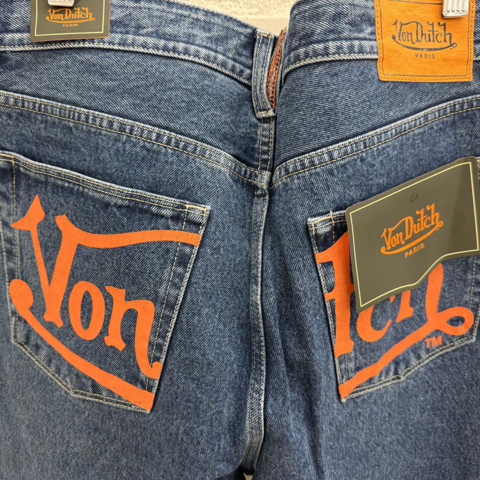 Von Dutch Von Dutch Patchwork Jeans W38 L32 Graphic Logo Denim Size US 38 / EU 54 - 3 Thumbnail