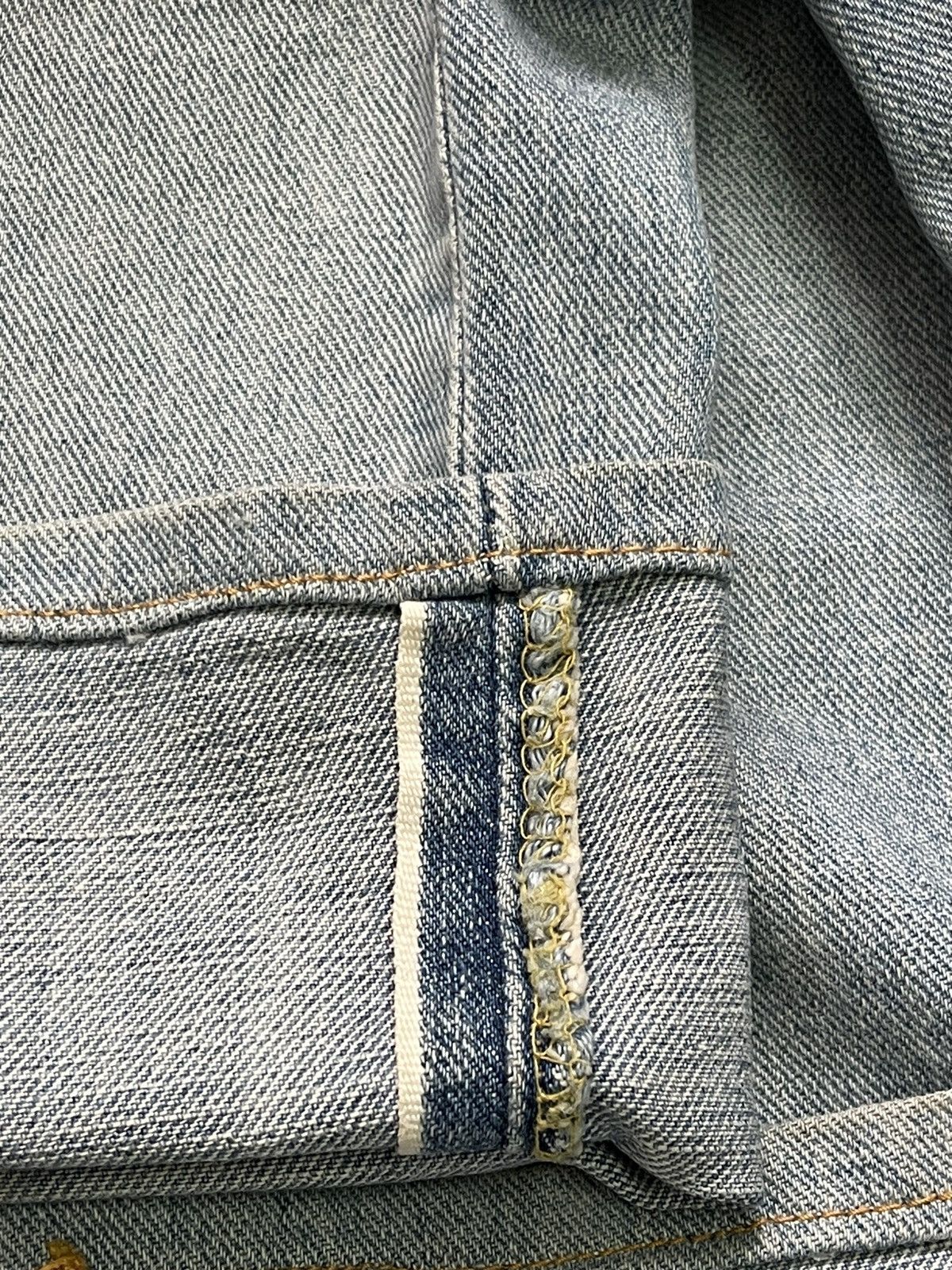 Lee Vintage Lee Rider Fly Button Sided Selvedge Distressed Denim Size US 32 / EU 48 - 14 Thumbnail