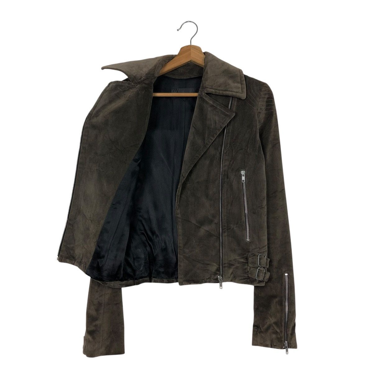 Haider Ackermann 🔥RICH BROWN CROPPED CHORE BIKER JACKET DOUBLE COLLAR Size US S / EU 44-46 / 1 - 13 Thumbnail