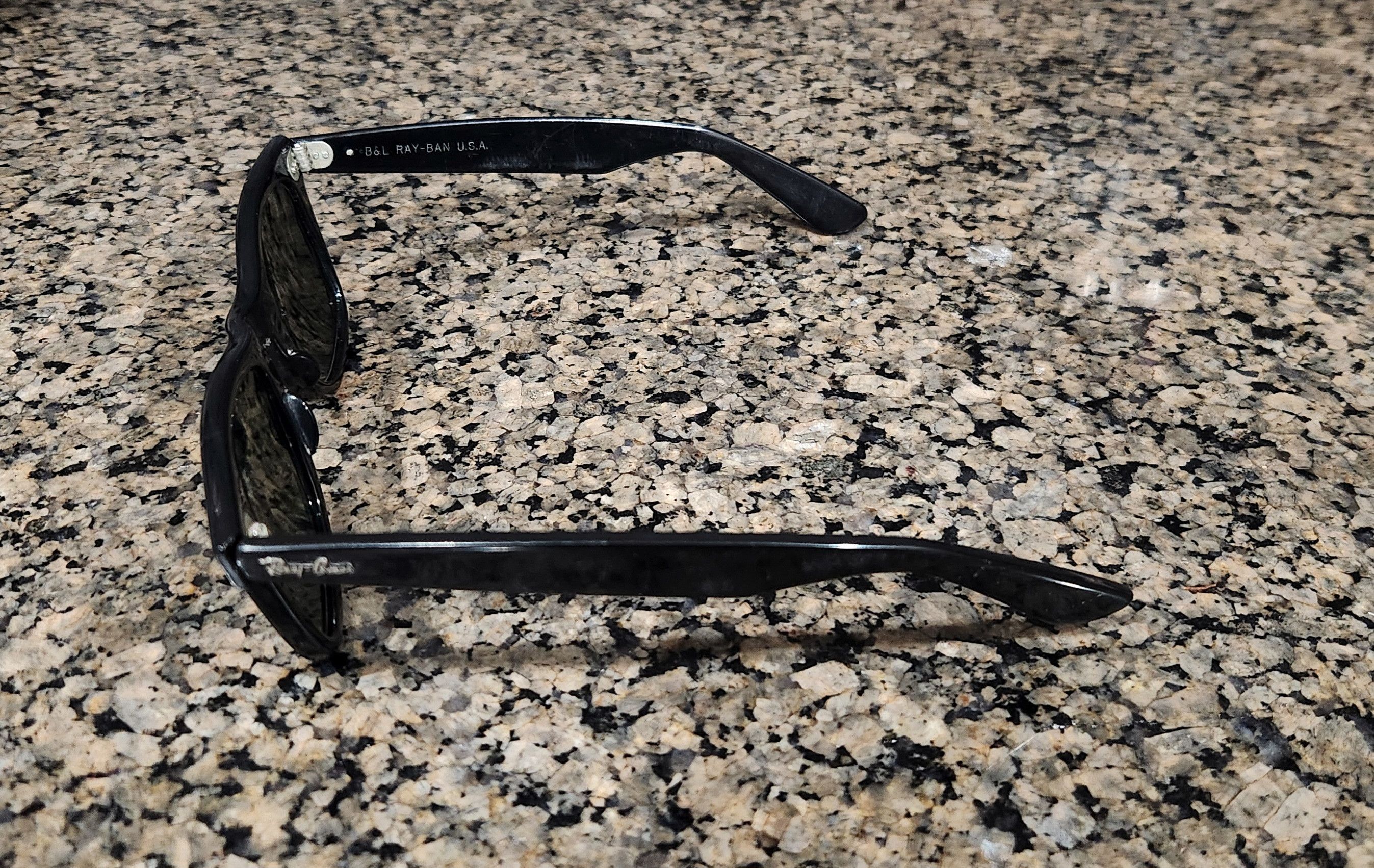 RayBan RAY-BAN L2009 PTAS SHINY BLACK SUNGLASSES WAYFARER USA B&L Size ONE SIZE - 2 Thumbnail