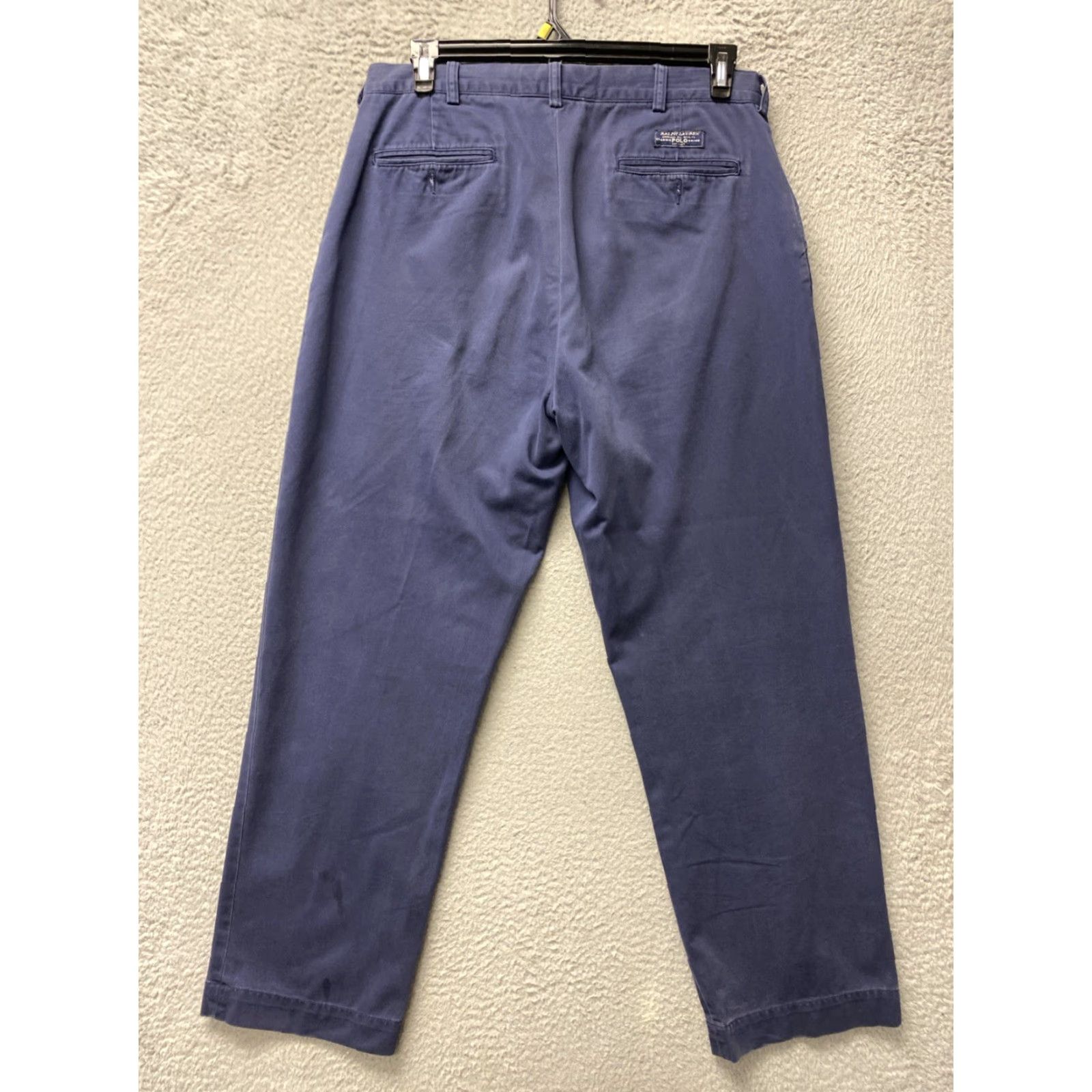 Polo Ralph Lauren VINTAGE Polo Ralph Lauren Chino Pants Mens 34 Inseam 30 Washed Dark Blue 90s Preppy USA Mens Size US S / EU 44-46 / 1 - 7 Thumbnail