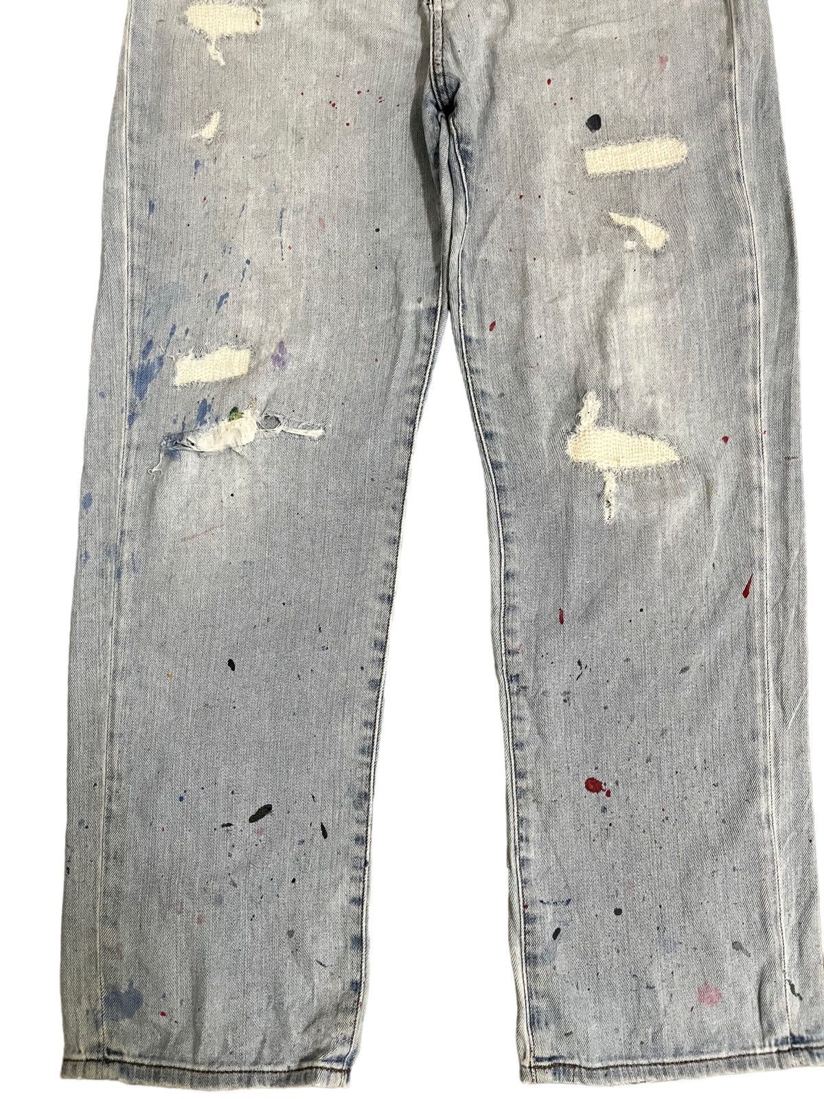 Japanese Brand × Jun Takahashi × Uniqlo Vintage Japanese Uniqlo Distressed Paint Artwork Style Denim Size US 32 / EU 48 - 3 Thumbnail