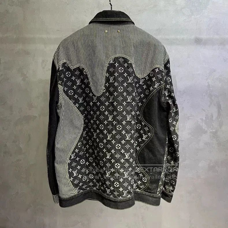 Louis Vuitton Louis Vuitton Black Denim Patchwork Jacket. Size US L / EU 52-54 / 3 - 2 Thumbnail