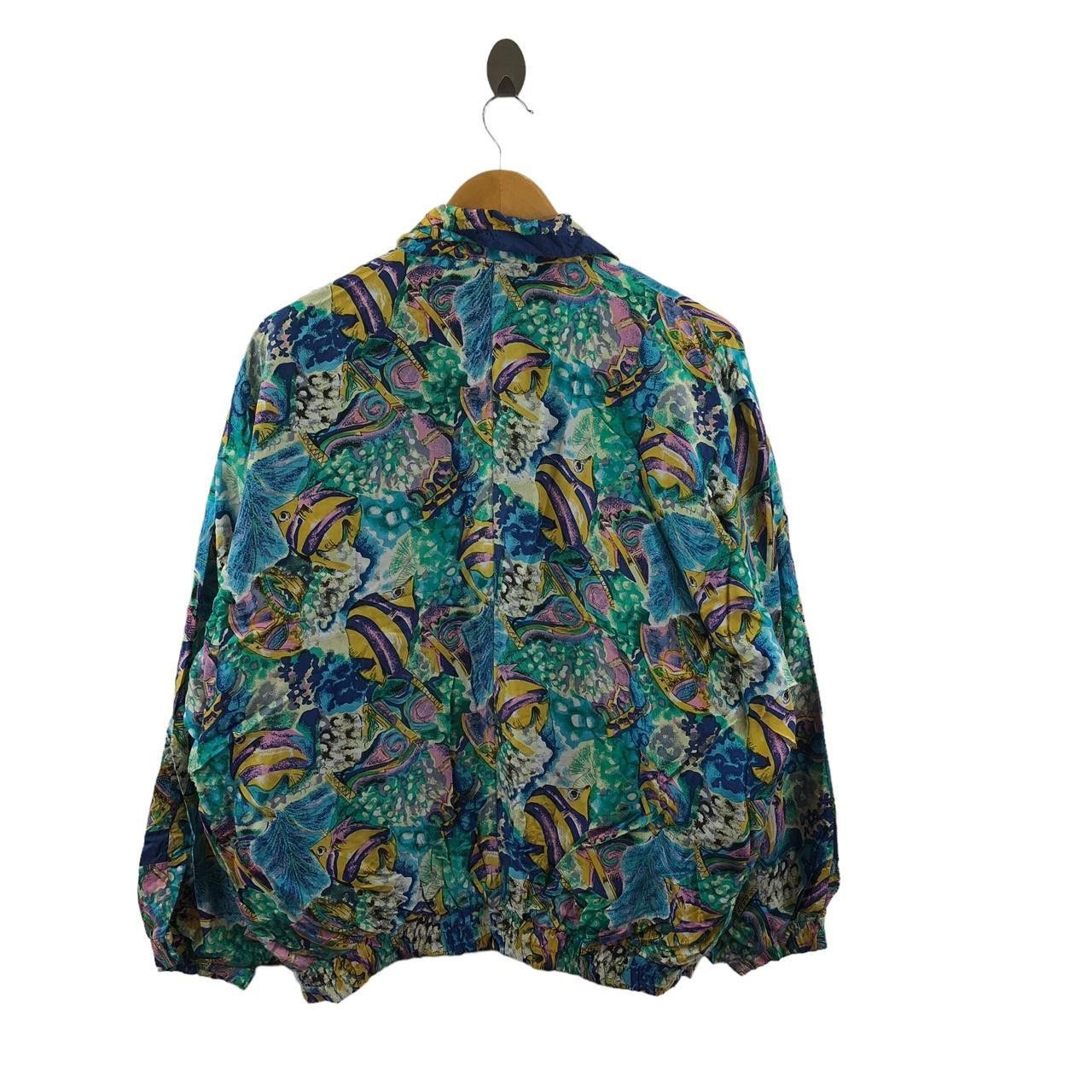 Japanese Brand Vintage 90’ N&K JAPAN Silk Nimo Fish Painting AOP Jacket Size XL / US 12-14 / IT 48-50 - 2 Thumbnail