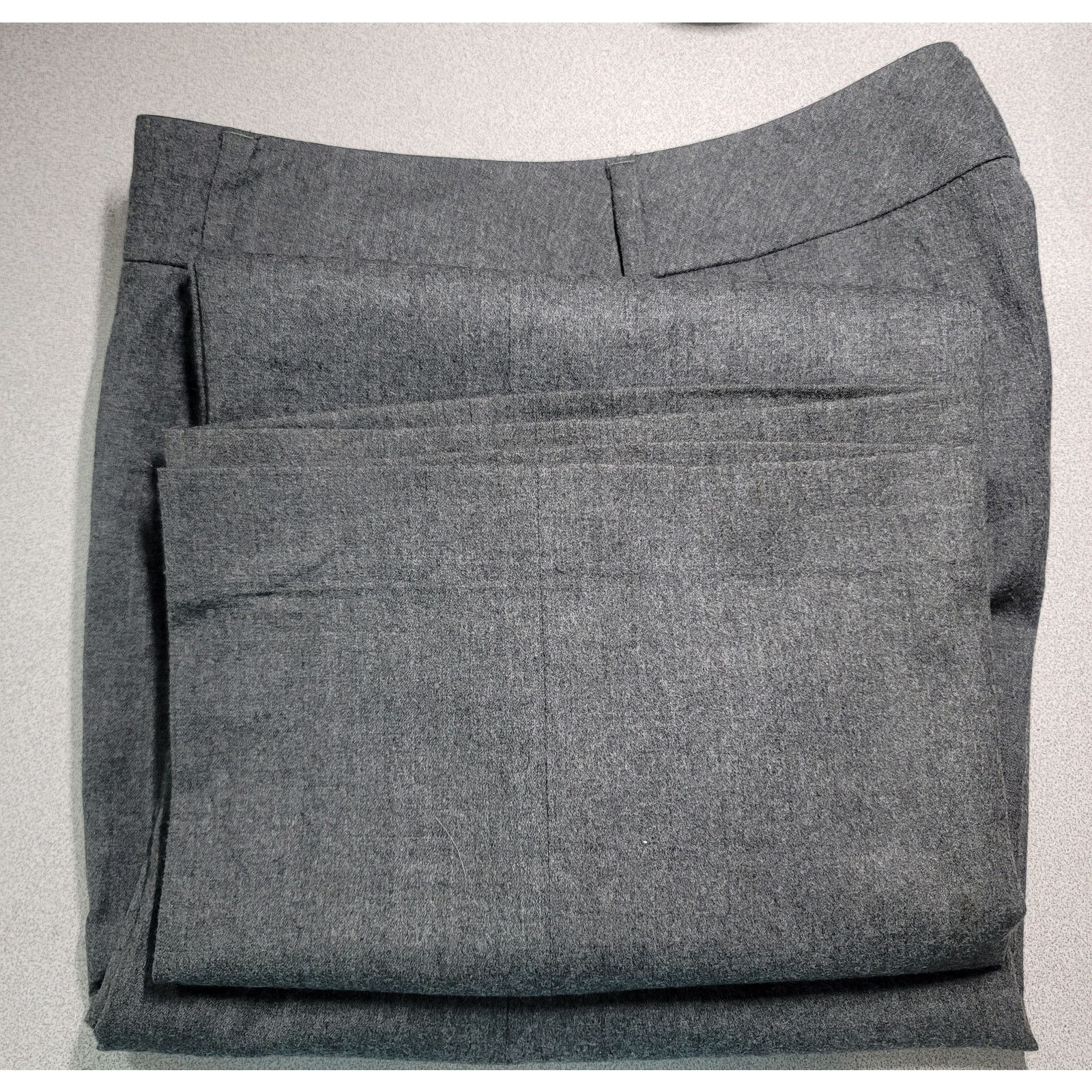 Other Talbots Gray Flat Front Dress Pant Medium Lined Straight Leg Size 34" / US 12 / IT 48 - 8 Thumbnail