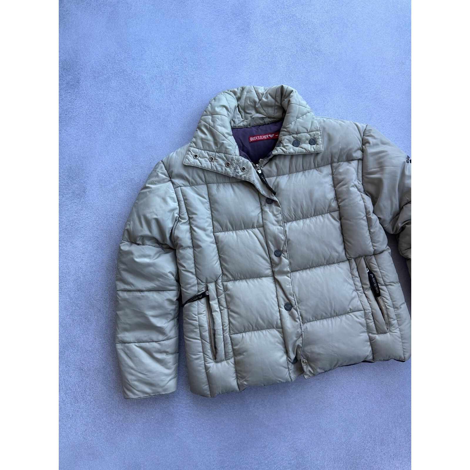 Quiksilver VTG Quicksilver Woman Silver Puffer Jacket 90s Size M / US 6-8 / IT 42-44 - 2 Thumbnail