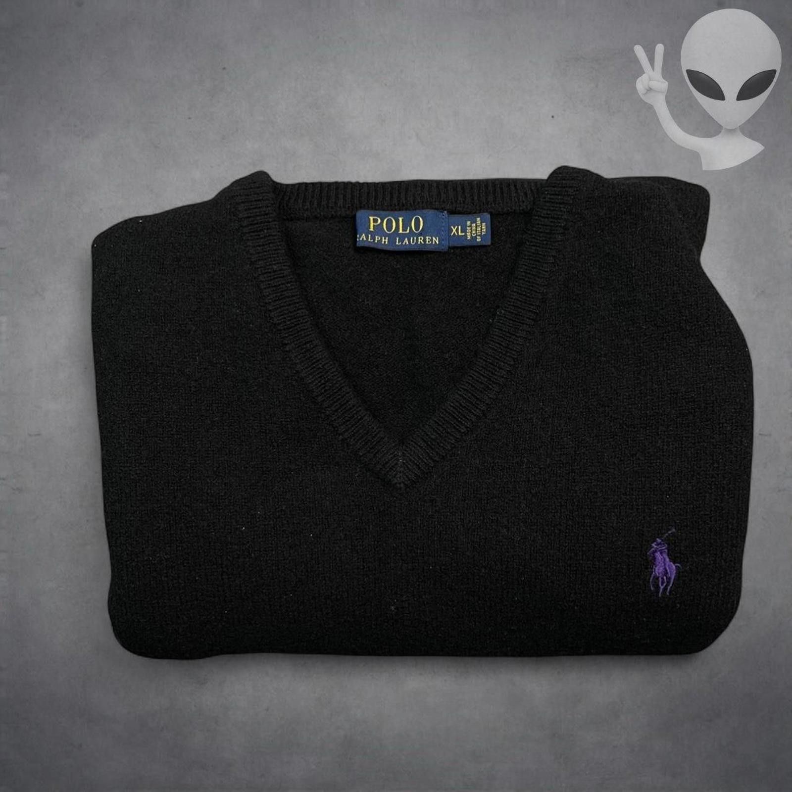 Polo Ralph Lauren Polo Ralph Lauren Wool V-Neck Sweater Mens XL Black Pony Size US XL / EU 56 / 4 - 7 Thumbnail