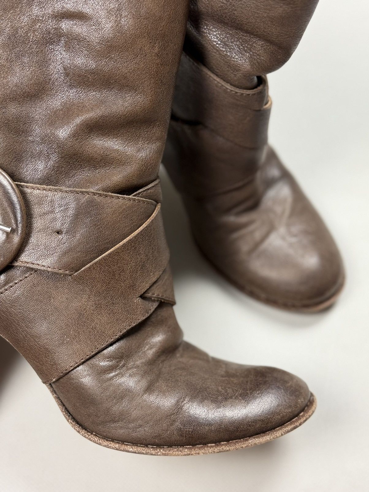 MoMA MOMA Ladies Leather Heeled Avant-Garde Boots Shoes Size 36 Size US 6 / IT 36 - 4 Thumbnail