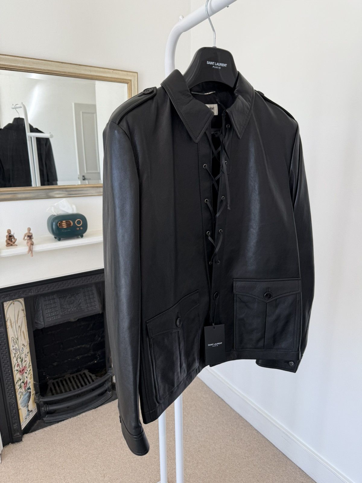 Saint Laurent Paris SS19 Saint Laurent Runway Lamb Leather Jacket Size US M / EU 48-50 / 2 - 5 Thumbnail