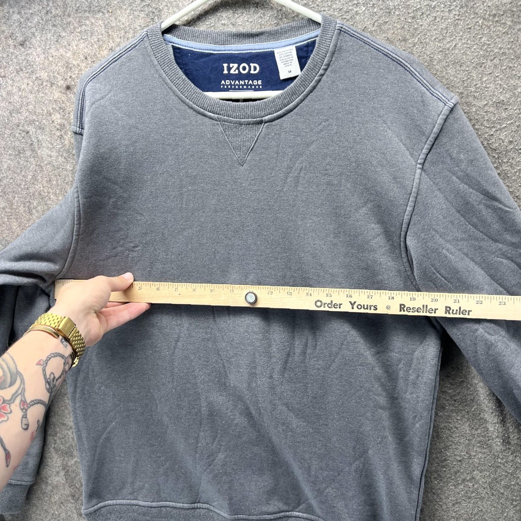 Izod VINTAGE IZOD Sweatshirt Mens Medium Gray Stretch Crewneck Pullover Casual Size US M / EU 48-50 / 2 - 4 Thumbnail