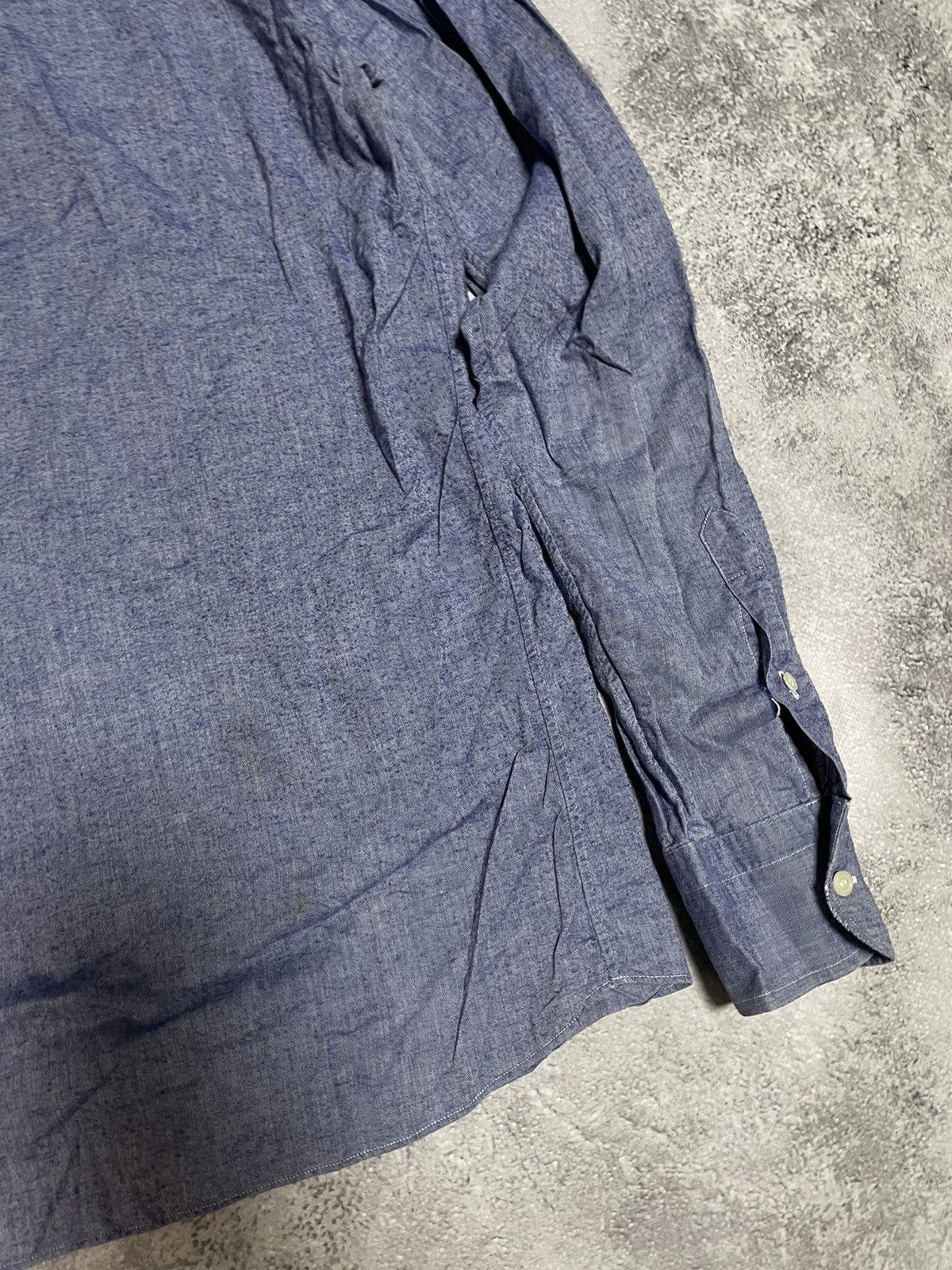 Maison Kitsune Maison Kitsune Striped Logo Button Up Shirt Size US M / EU 48-50 / 2 - 12 Thumbnail