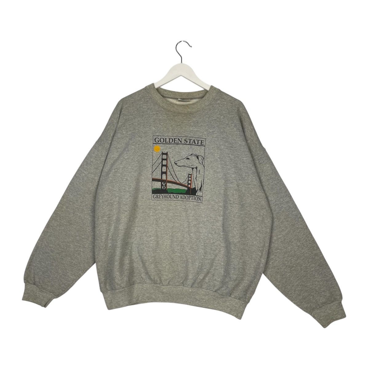 Designer × Vintage Vintage Hoodie/sweater golden state- gray Size US XL / EU 56 / 4 - 1 Thumbnail