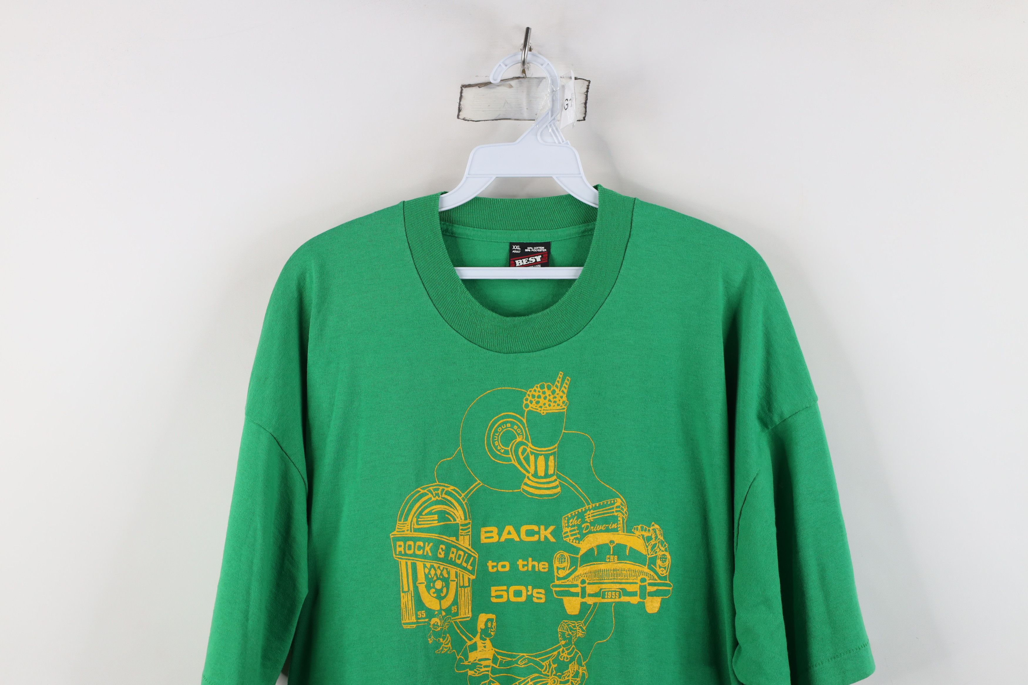 Vintage Vintage 90s Rockabilly to the 50s Diner Drive In T-Shirt USA Size US XXL / EU 58 / 5 - 2 Thumbnail
