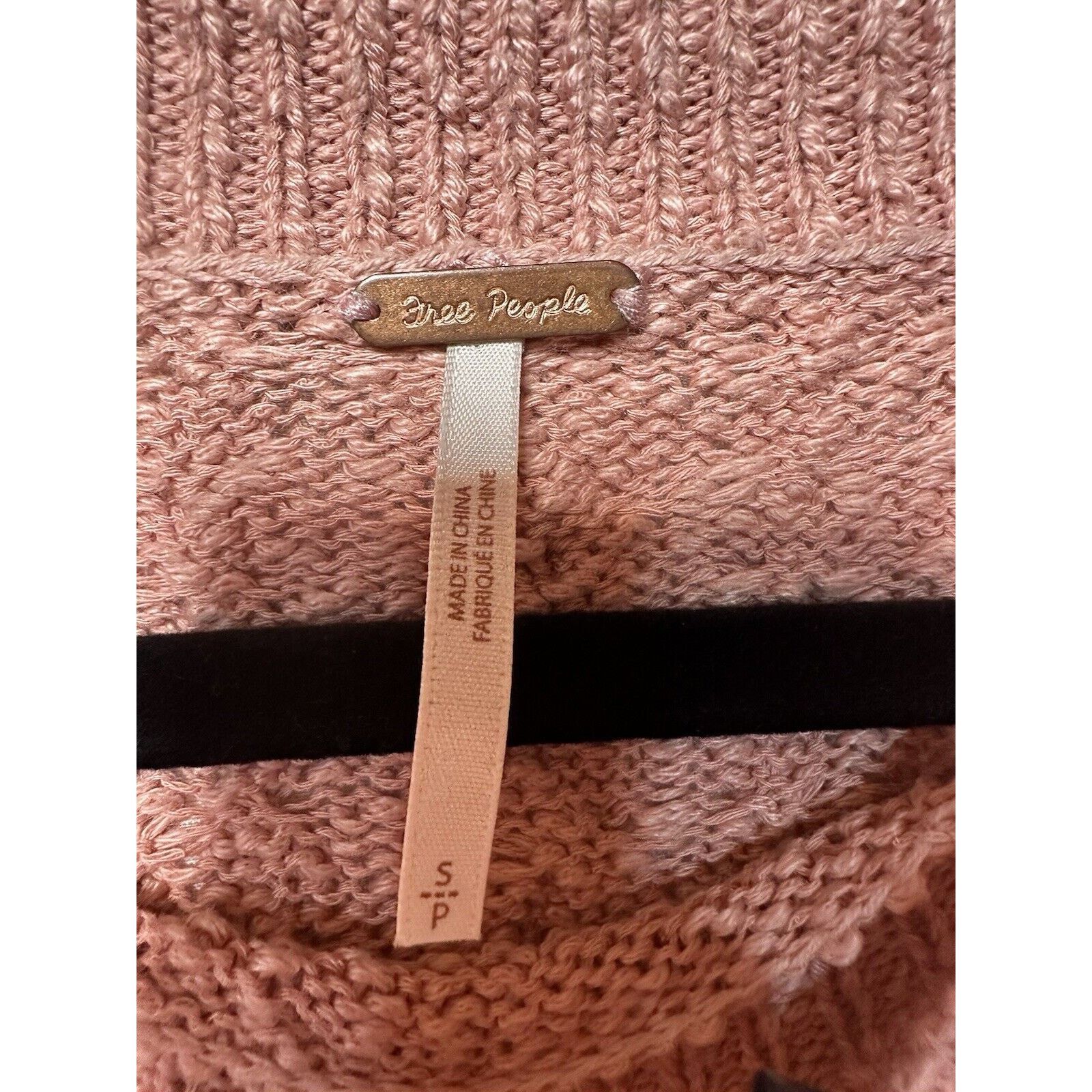 Free People Free People Chunky Crop Sweater Villa Pink Cable Knit Sz S Size S / US 4 / IT 40 - 5 Thumbnail