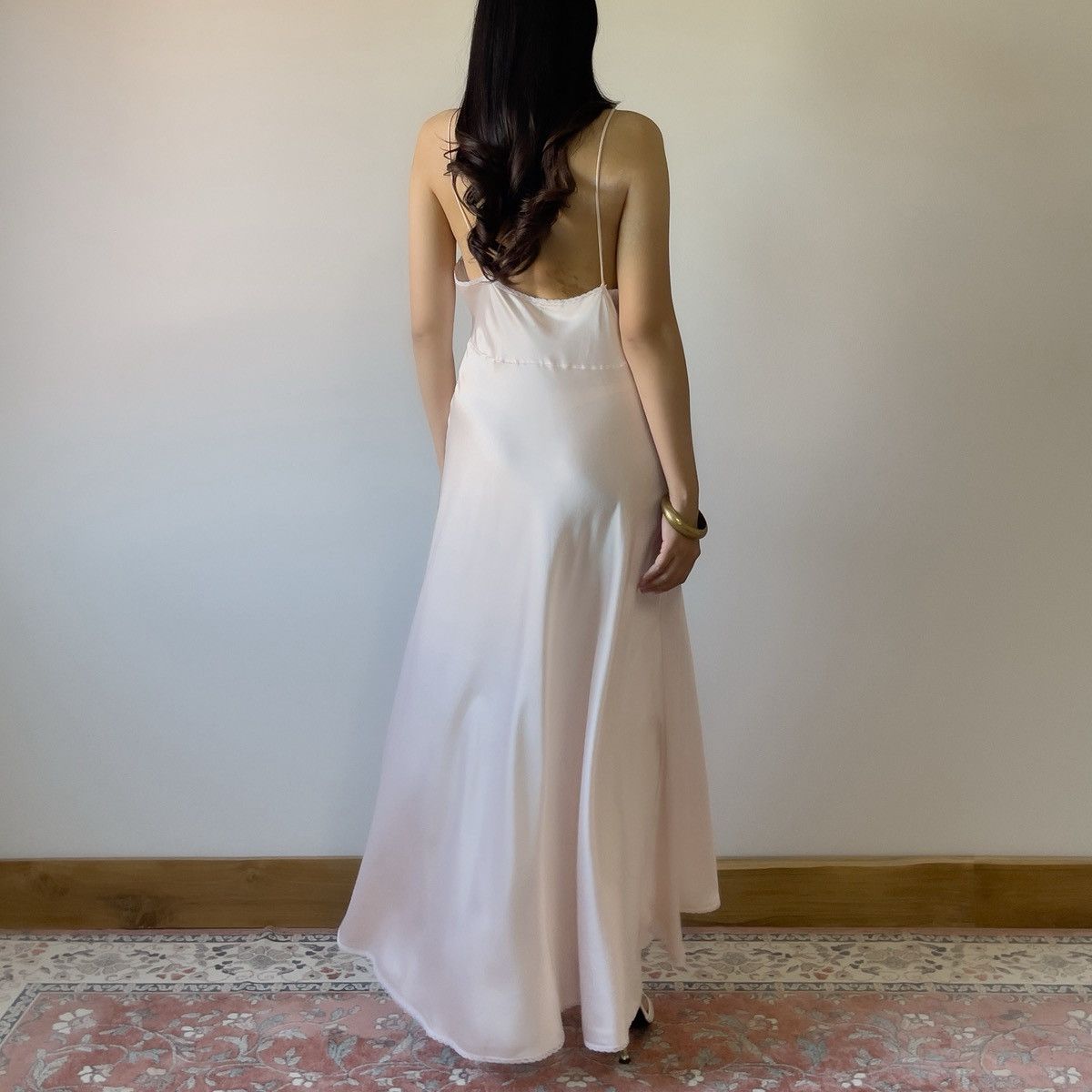 Victoria's Secret Victoria’s Secret 1980s Blush Pink Satin Slip Gown (L) Size L / US 10 / IT 46 - 7 Thumbnail