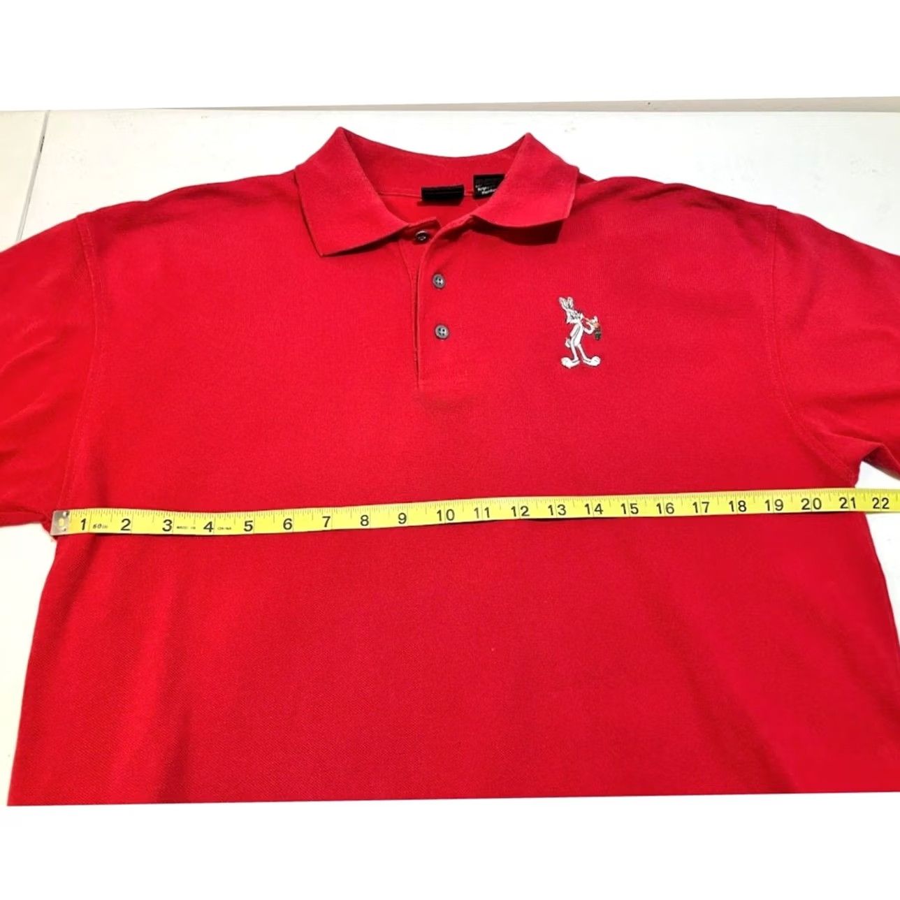Vintage VINTAGE Bugs Bunny Embroidered Polo Shirt Red Warner Bros Studio Store Men M Shirt Size US M / EU 48-50 / 2 - 6 Thumbnail