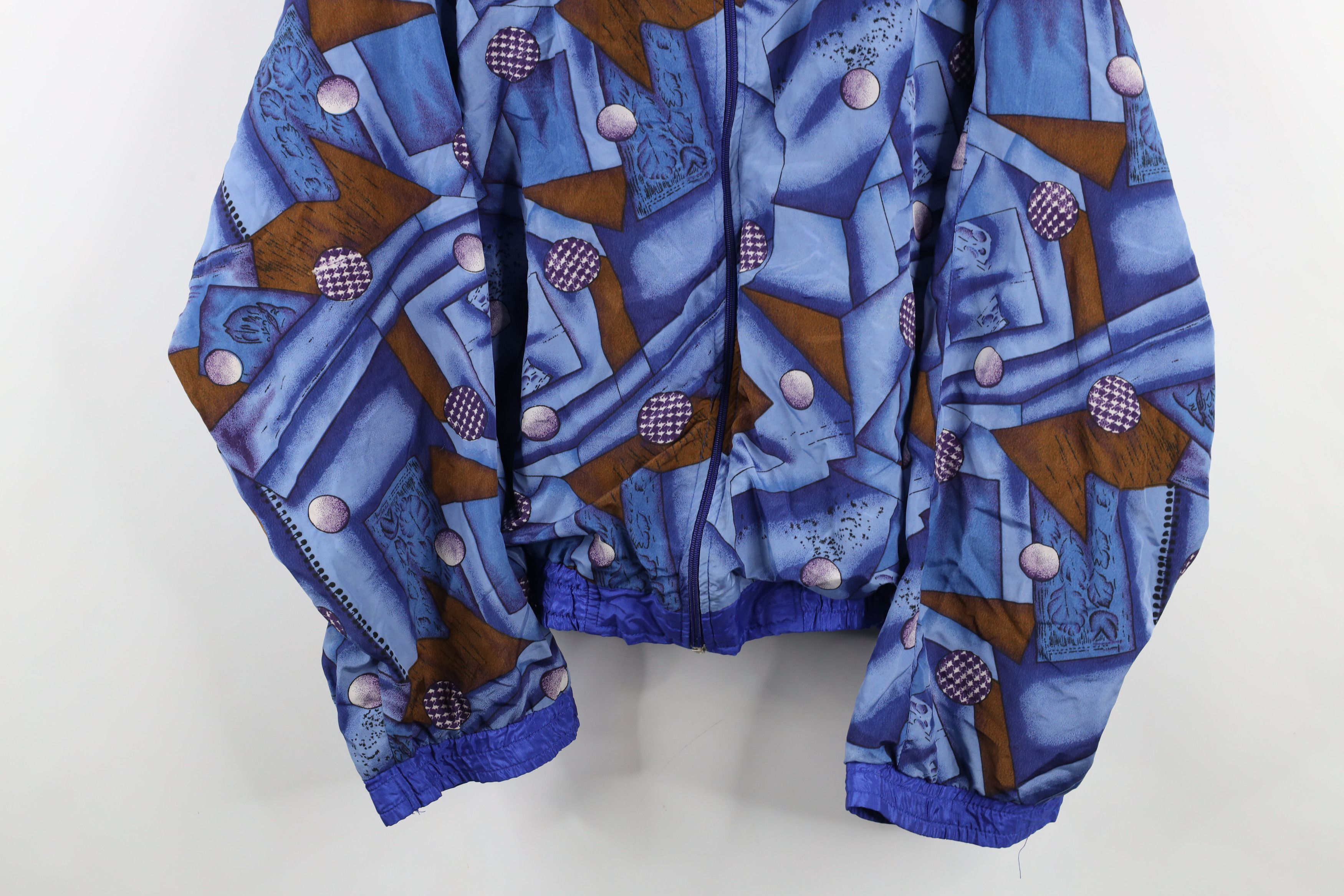 Vintage Vintage 90s Streetwear Abstract Lined Windbreaker Jacket Size XL / US 12-14 / IT 48-50 - 3 Thumbnail