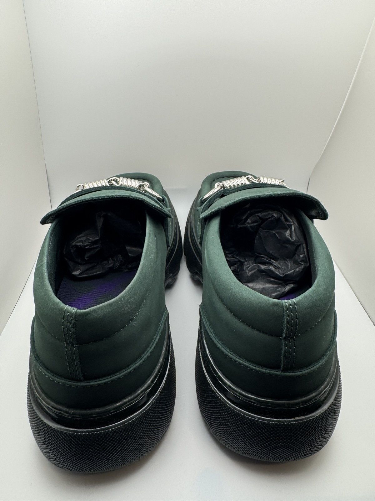 Burberry Burberry Creeper Clamp Loafers in green nubuck Size US 6.5 / IT 36.5 - 3 Thumbnail