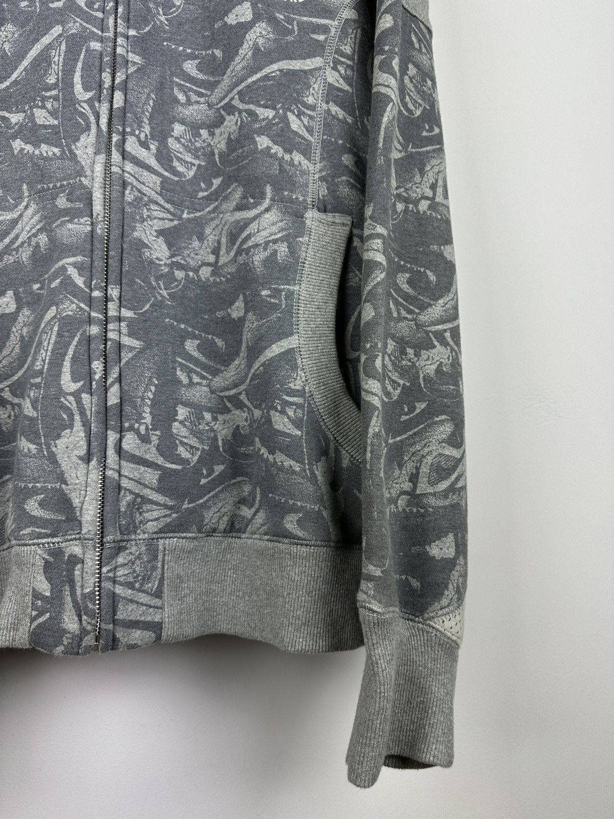 Nike × Vintage Vintage Y2K Nike Baggy Multilogo Zip Up Hoodie Size US L / EU 52-54 / 3 - 10 Thumbnail