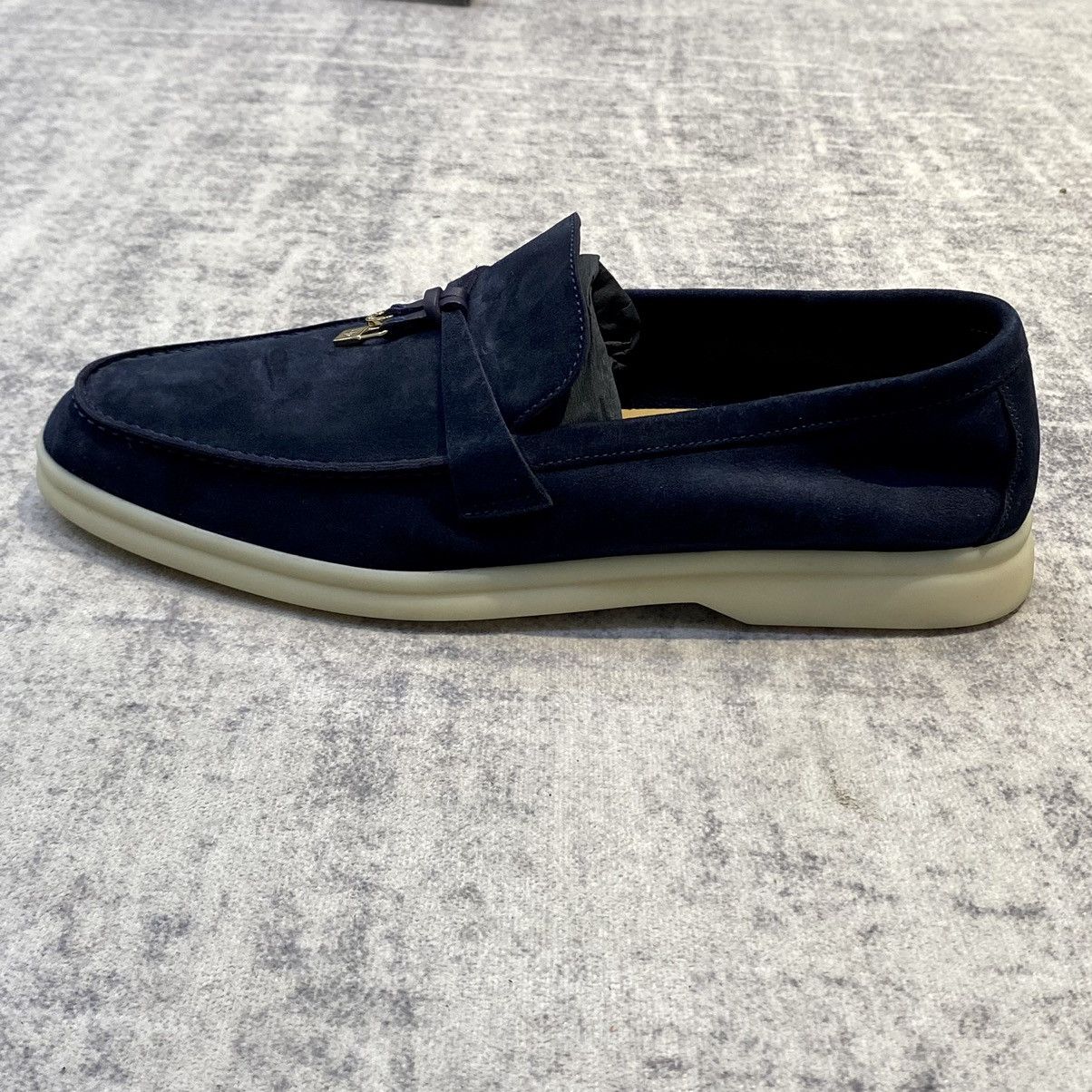 Loro Piana Loro Piana Summer Charms Walk 13 Suede Argo Blue Melange Size US 8.5 / EU 41-42 - 11 Thumbnail