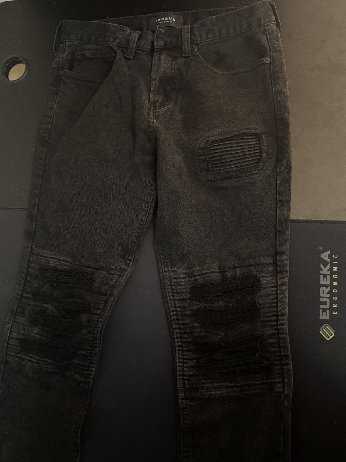 Other Men Black Stacked Skinny Jeans Size US 28 / EU 44 - 4 Thumbnail