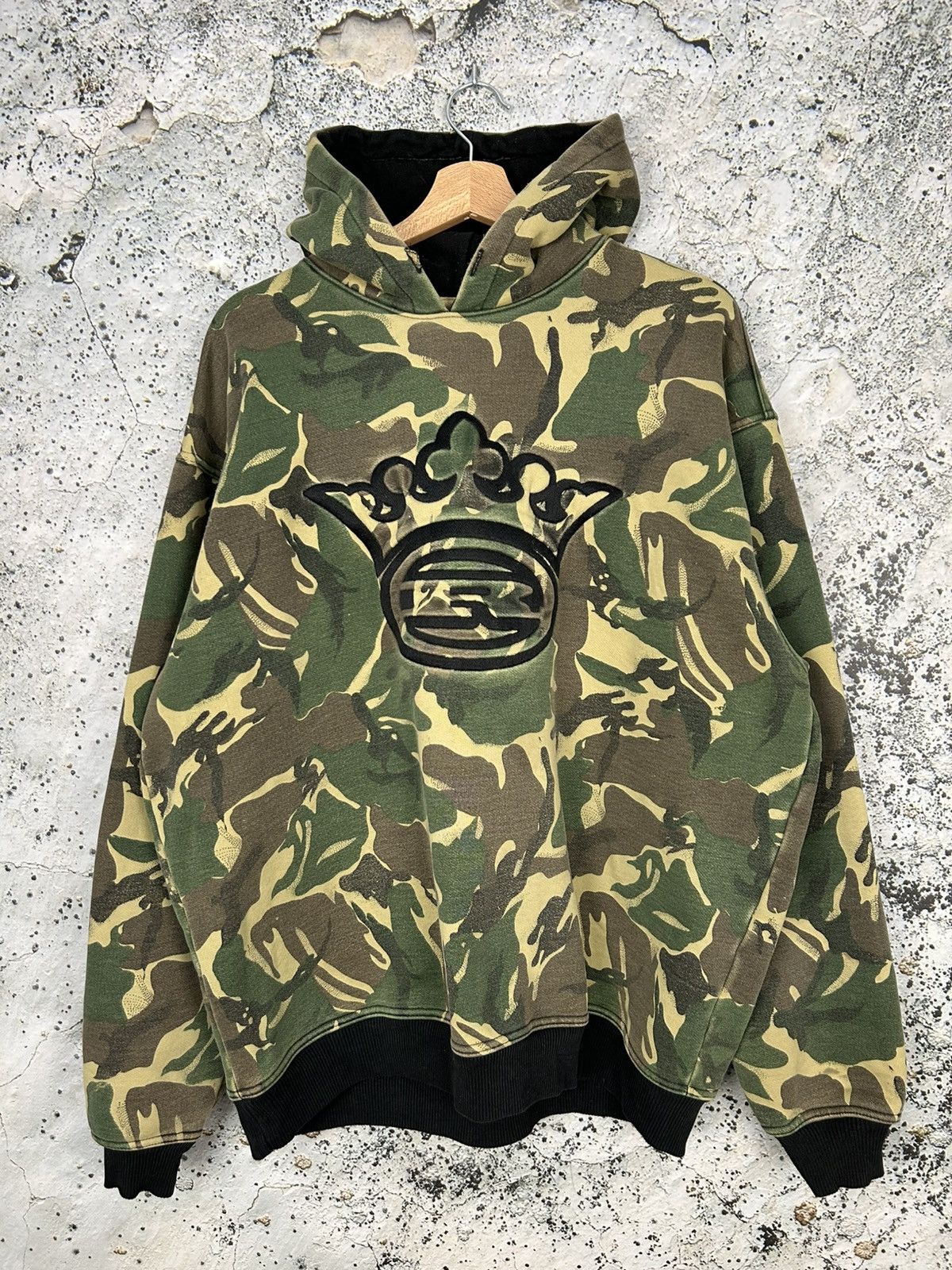Vintage Royal Vintage Camo Baggy Hoodie Rap Skate Streetwear 90s Size US XXL / EU 58 / 5 - 1 Thumbnail