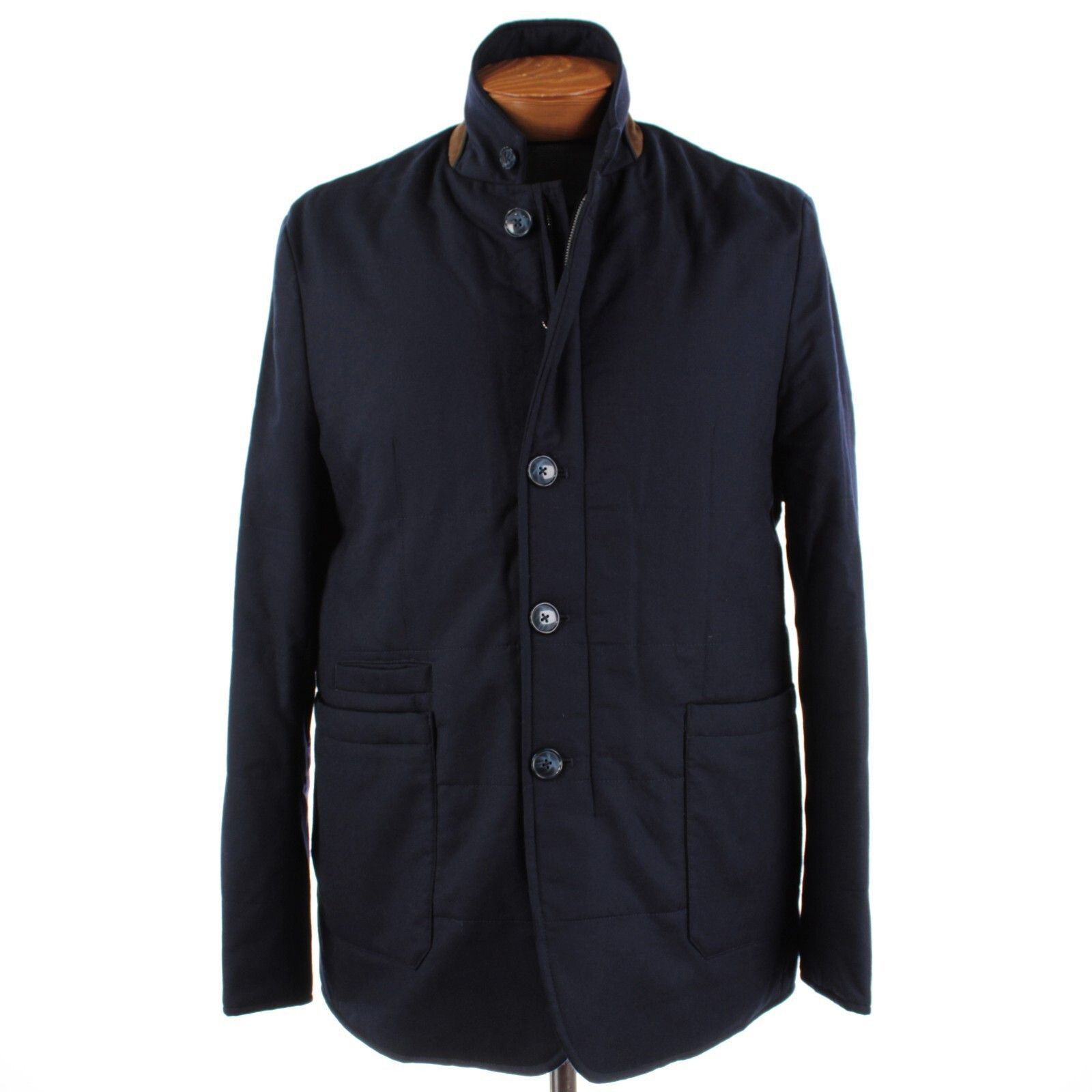 Zanella Zanella Coat Size L US In Blue Wool Size US L / EU 52-54 / 3 - 1 Thumbnail