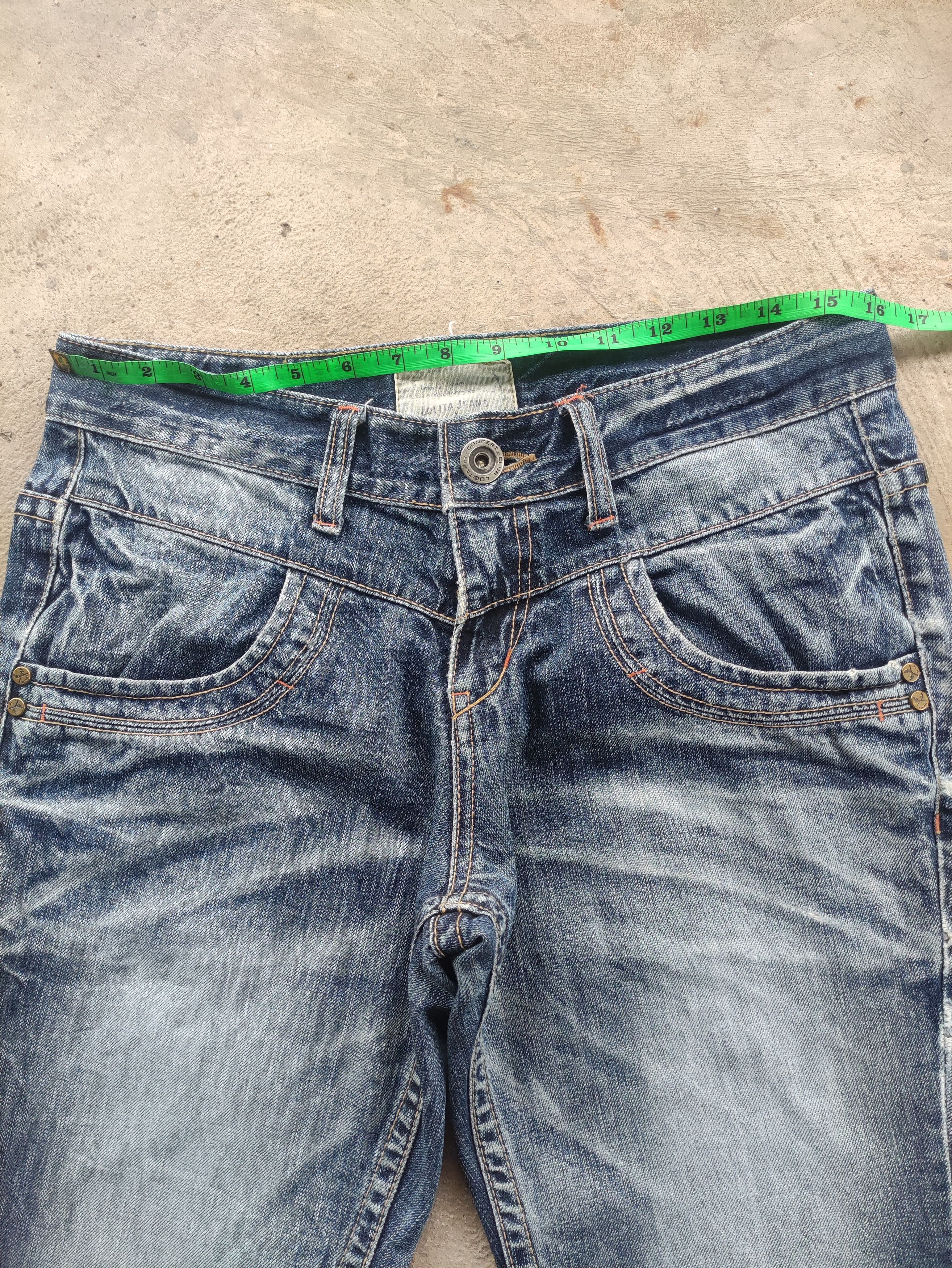 Japanese Brand Vintage Lolita Beast Flare Denim Distressed Faded Denim Size 32" / US 10 / IT 46 - 6 Thumbnail
