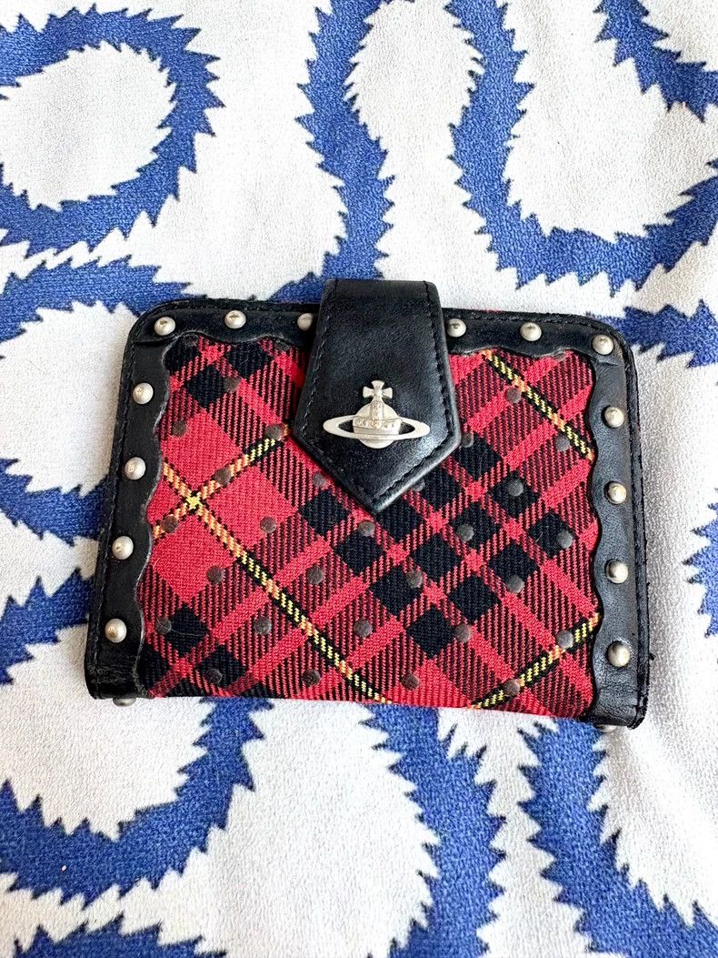 Vivienne Westwood Vivienne Westwood Red rivet checkered wallet Size ONE SIZE - 1 Thumbnail