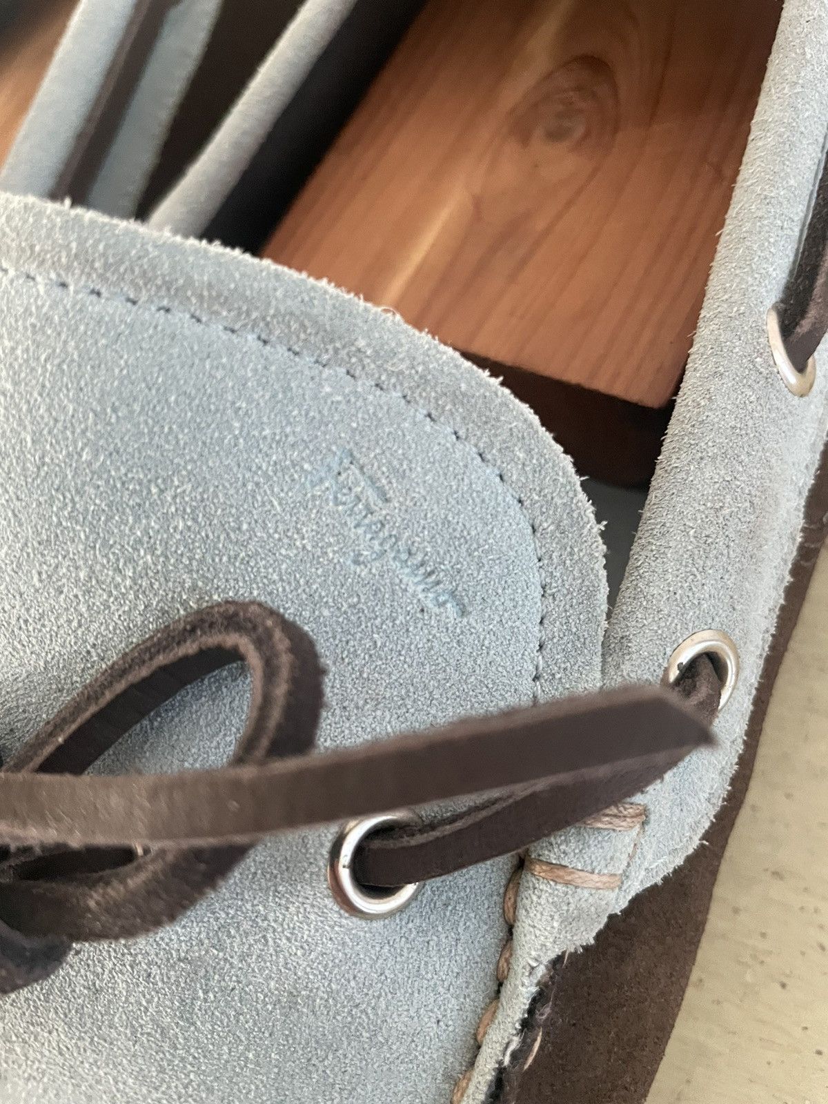 Salvatore Ferragamo Suede Colorblock Boat Shoe Size US 10 / EU 43 - 2 Thumbnail