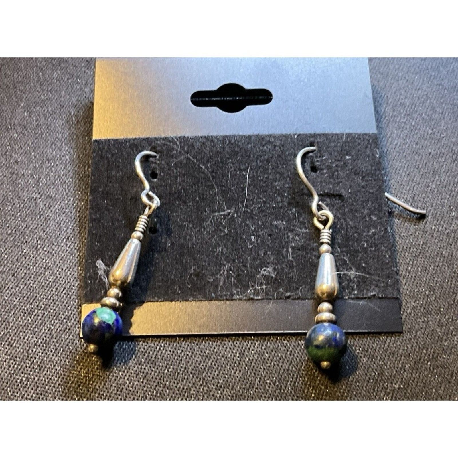 Other Sterling Silver Blue Lapis Dangle Drop Earrings Size ONE SIZE - 1 Thumbnail